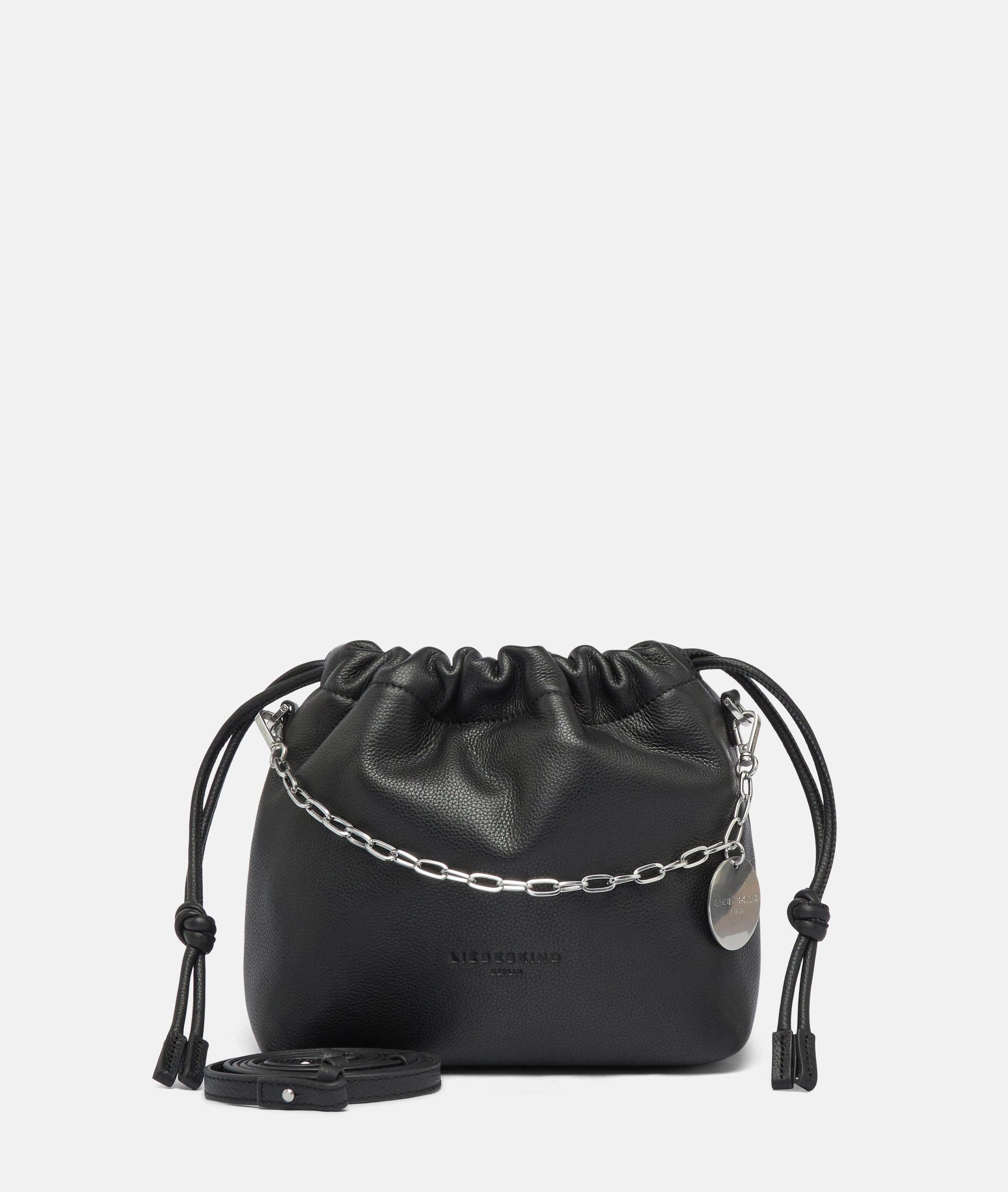 Liebeskind Berlin Schultertasche Lya II Hobo S, Handliche Beuteltasche aus Rindsleder