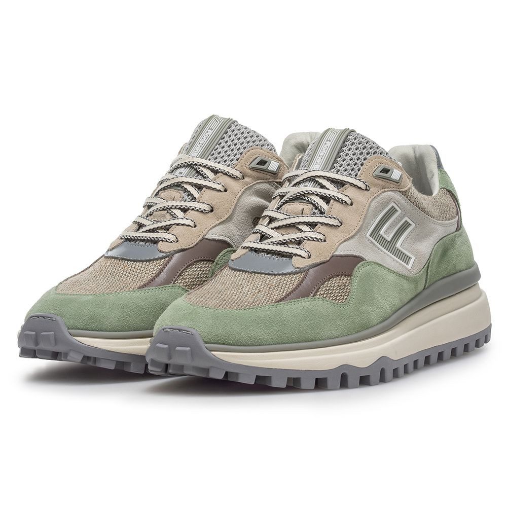 Floris van Bommel Floris Sport LightGreen Textile Sneaker