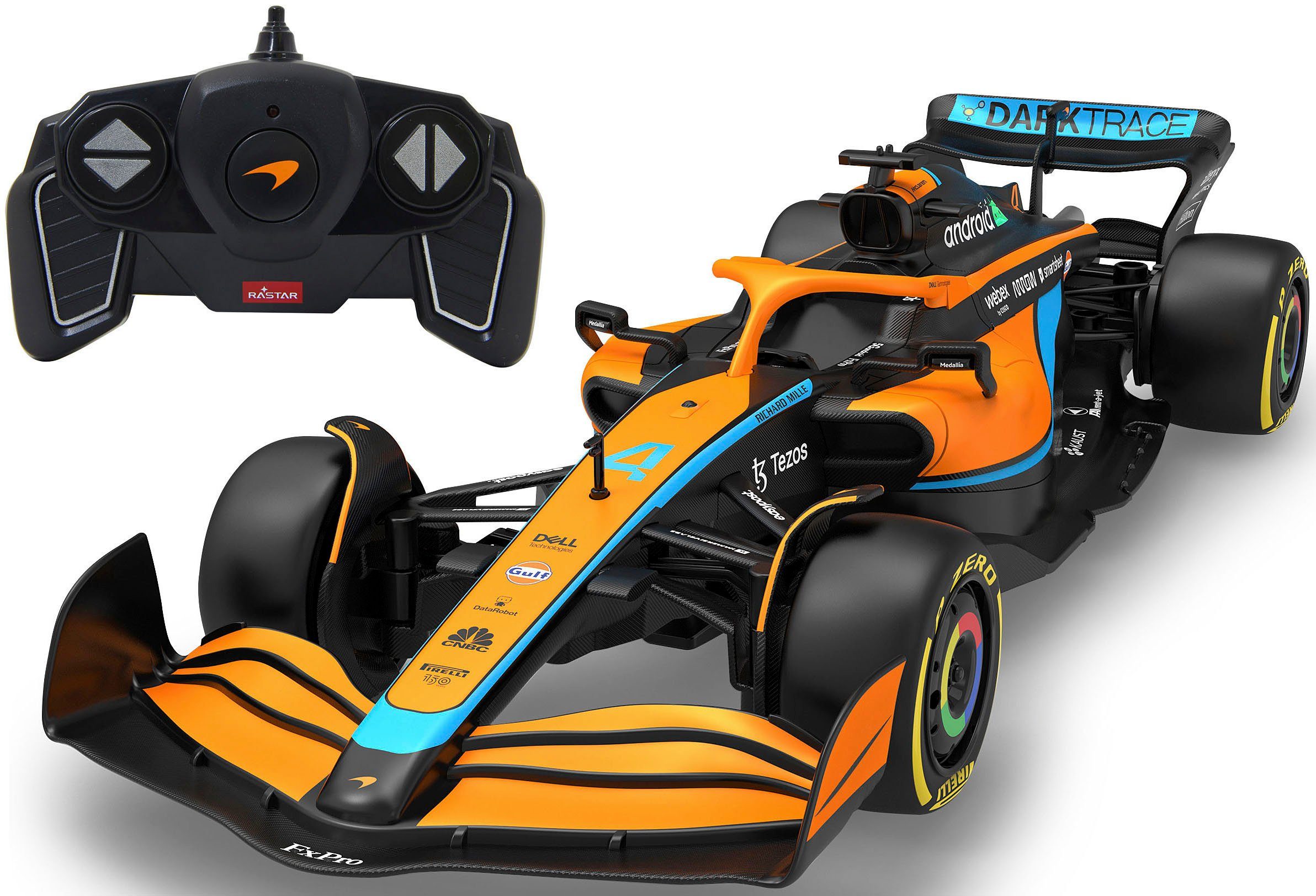 Jamara RC-Auto Deluxe Cars, Deluxe Cars, McLaren MCL36 1:18, orange - 2,4 GHz