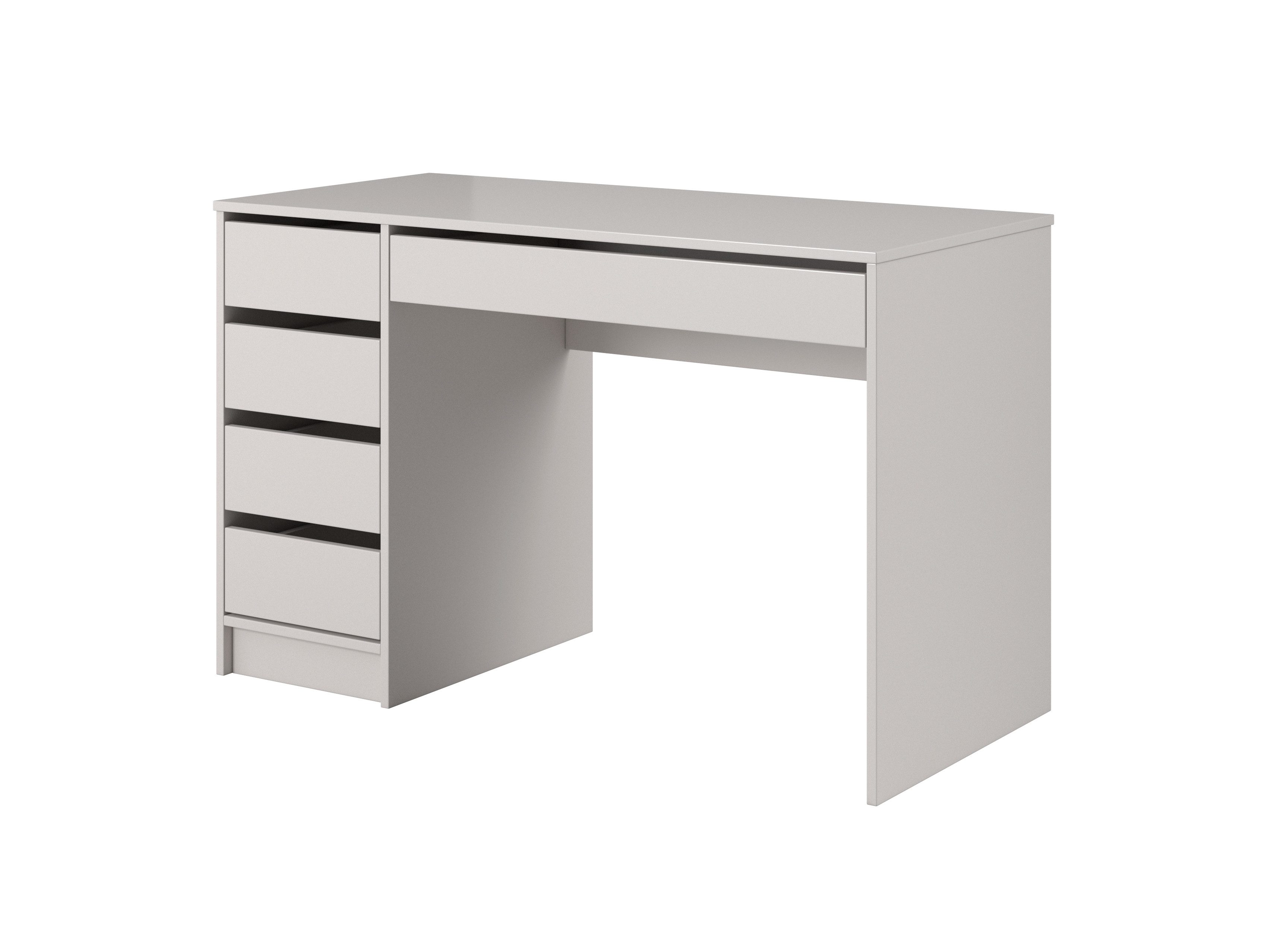 Masseno Schreibtisch ESTE 120 x 75 cm mit 5 Schubladen Kaschmir