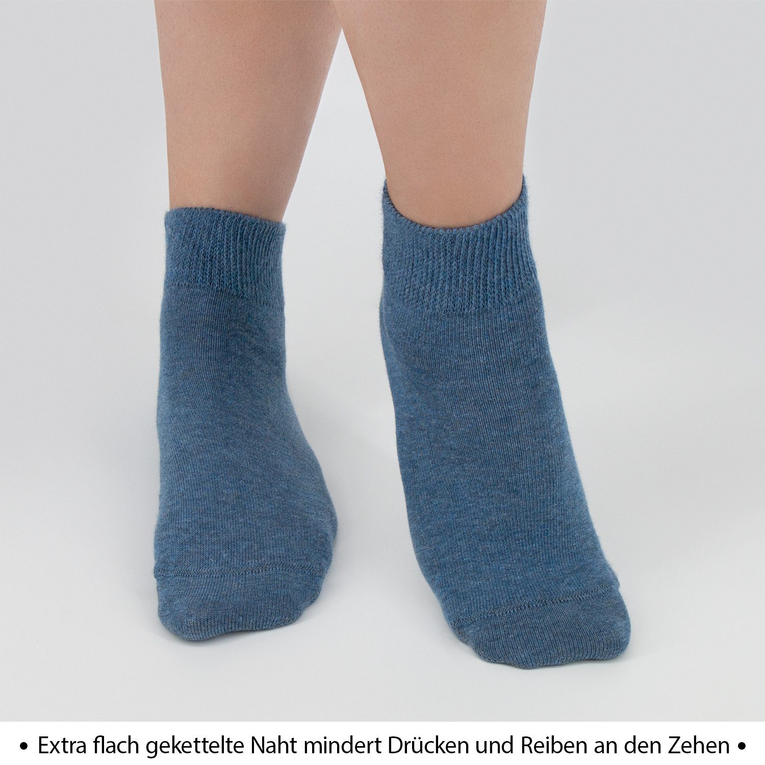 Footstar Diabetikersocken 6 Paar Diabetiker Kurzschaft Socken Nahtfrei