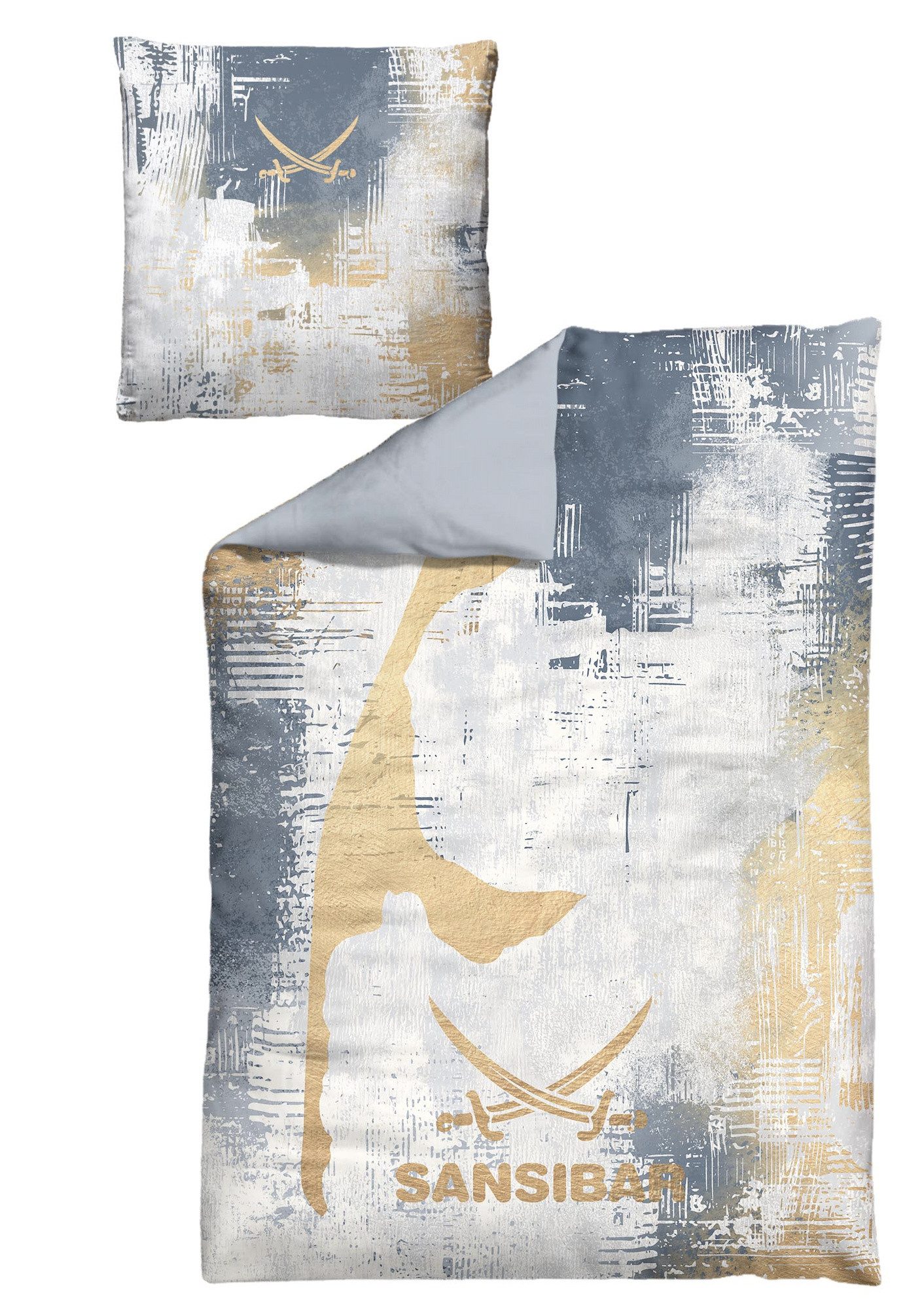 Sansibar Sylt Bettwäsche Bettwäsche SANSIBAR Satin BL 135x200 cm blau Bettb günstig online kaufen
