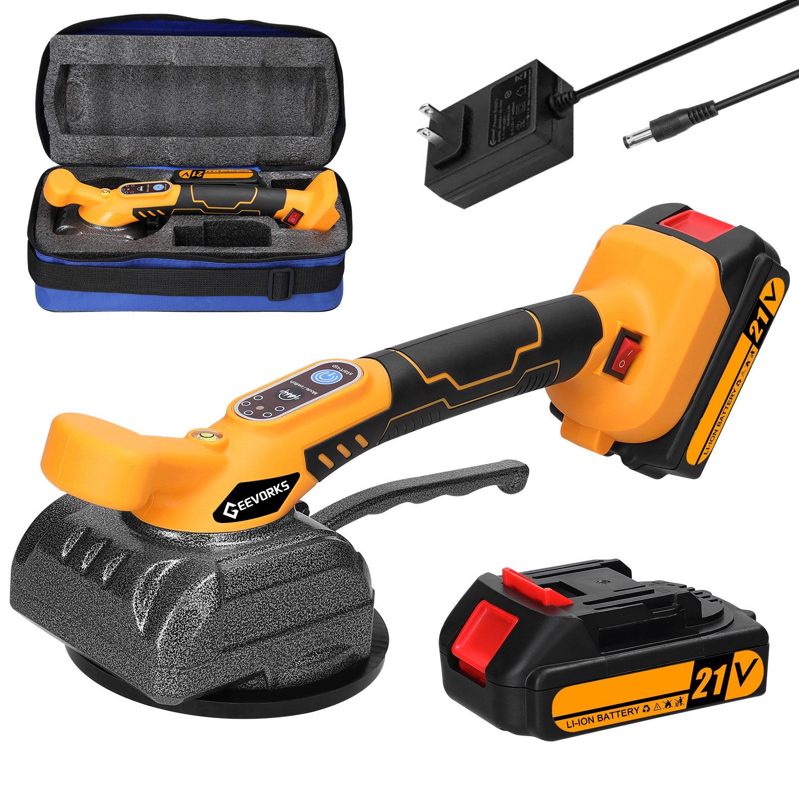 GARRYFIZH Elektro-Multifunktionswerkzeug Akku-Multifunktionswerkzeug Elektrische Fliesenleger Maschine, Fliesenrüttler Bodenfliesenverlegevibrator