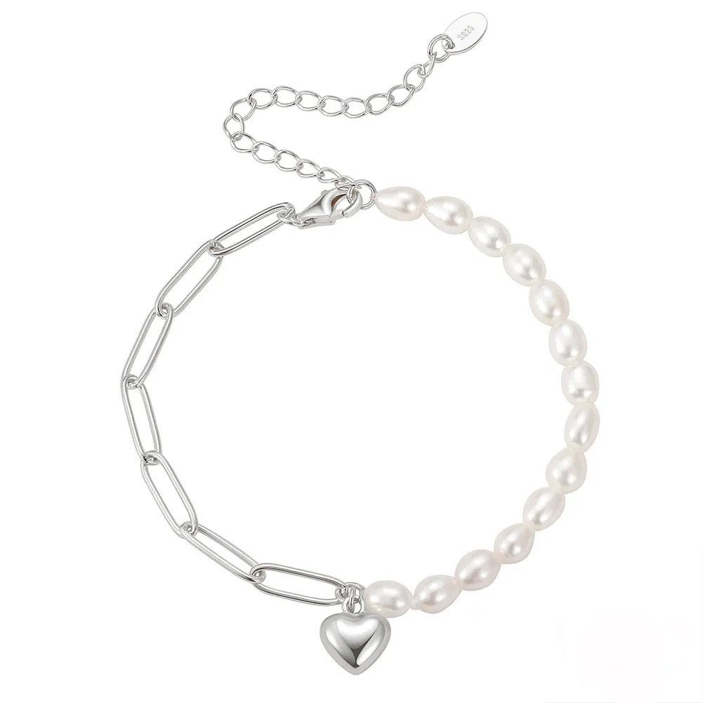 Runde Perlé Perlenarmband handgefertigtes Armband Stella Herzanhänger, hand günstig online kaufen