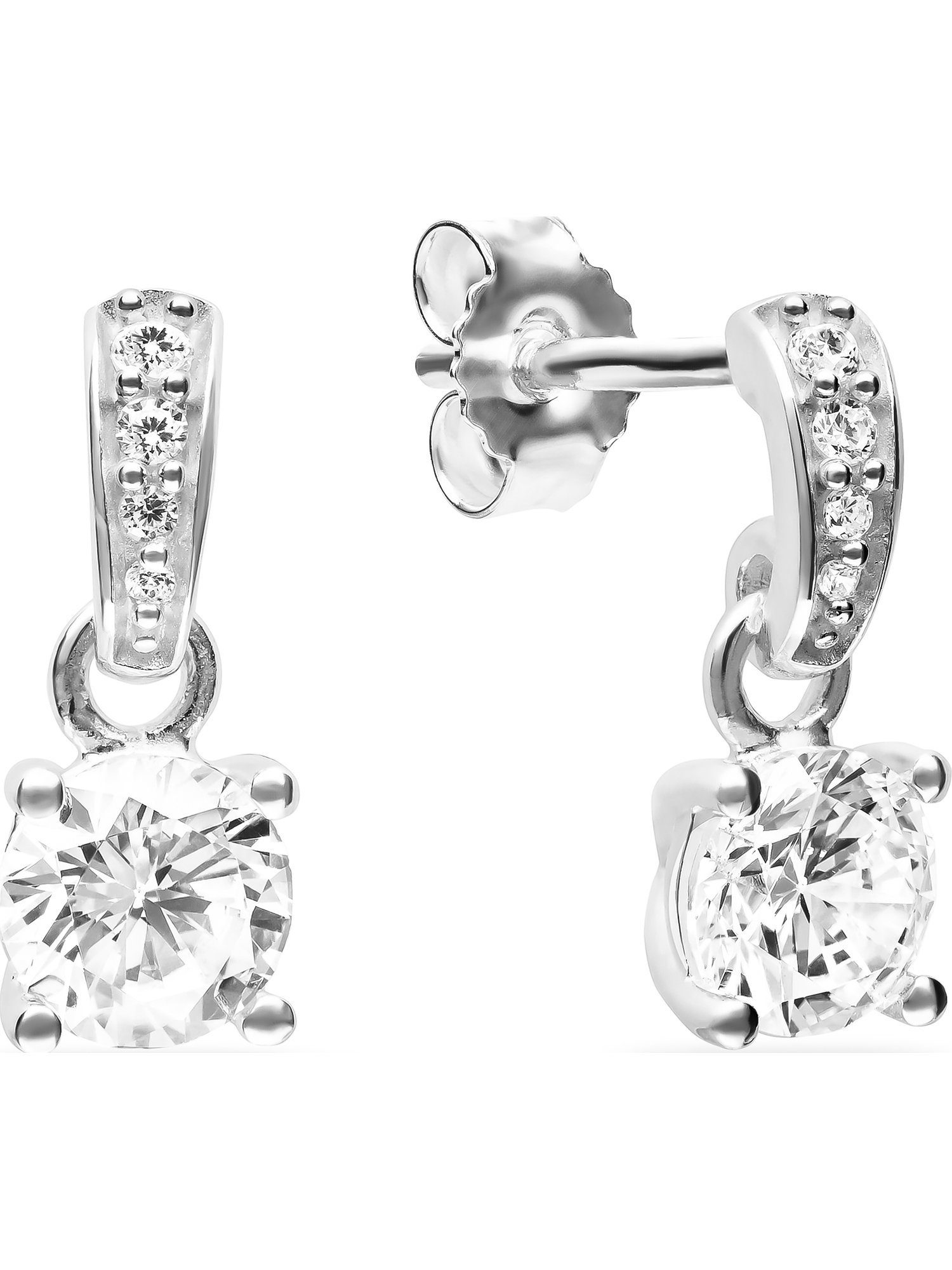 Paar Ohrstecker FAVS Damen-Ohrstecker 925er Silber 2 Zirkonia