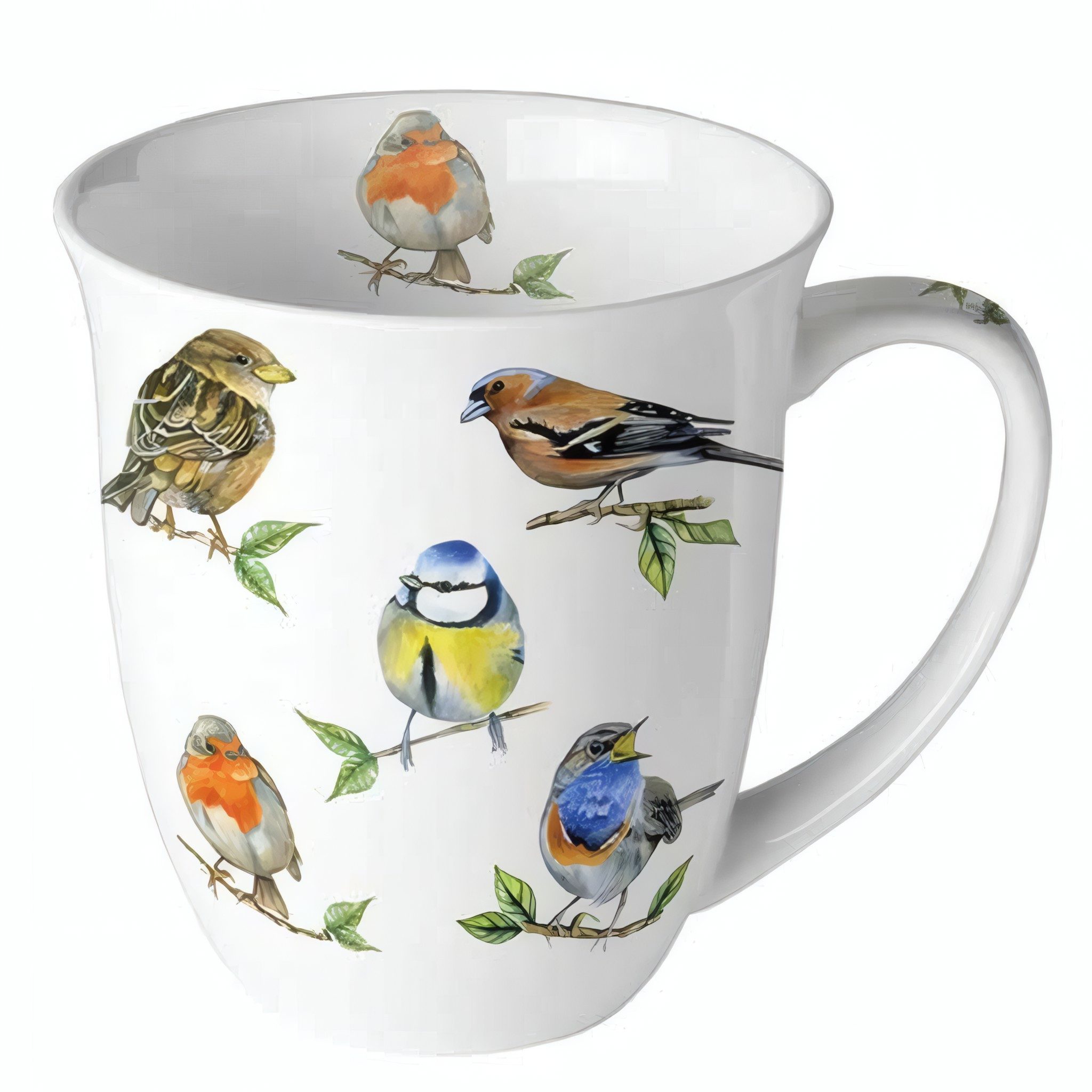 Ambiente® Tasse Tasse Bird species white, Porzellan