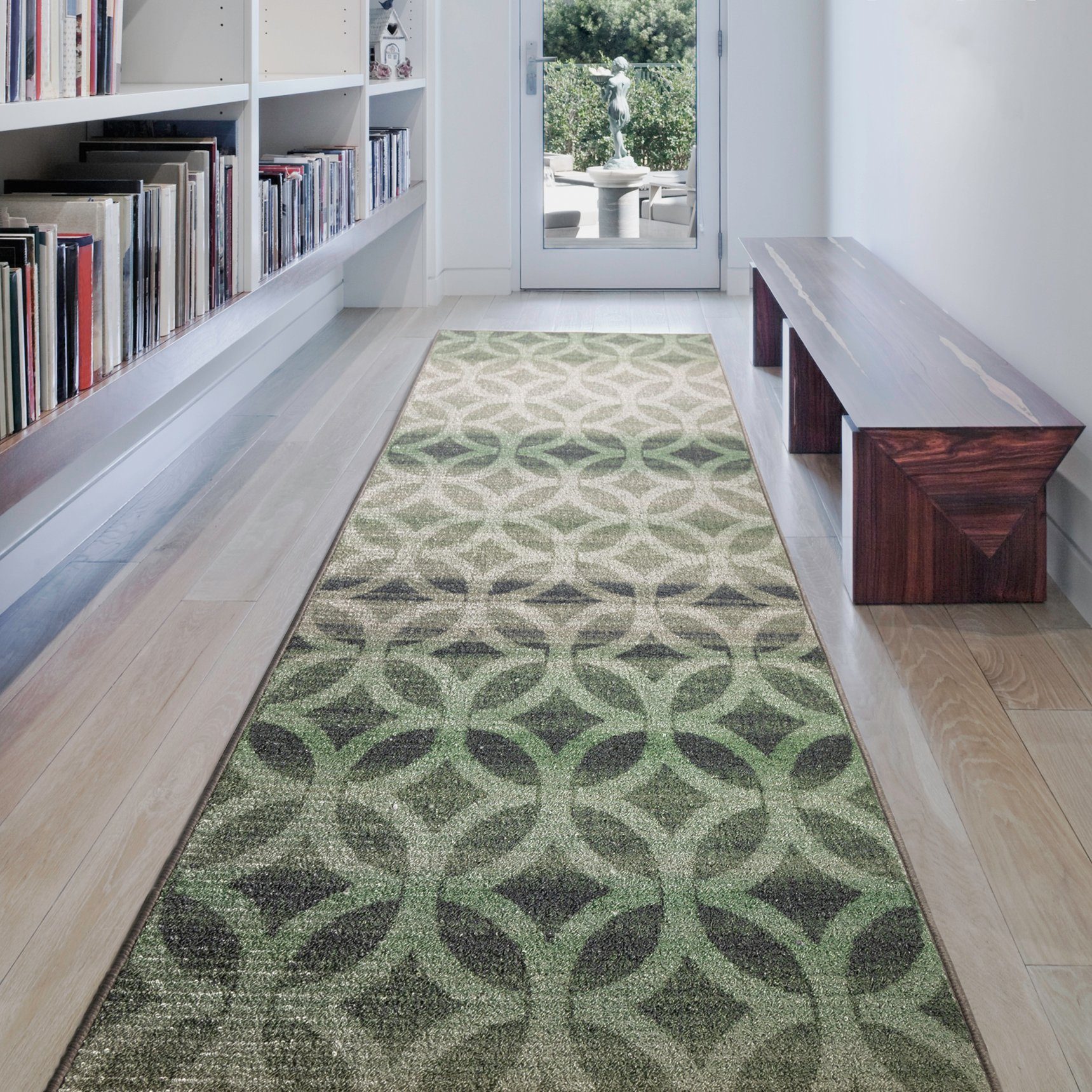 vier Karat, In Farben Grün erhältlich Moderner Murcia, Teppich Teppich-Läufer Wohnteppich,