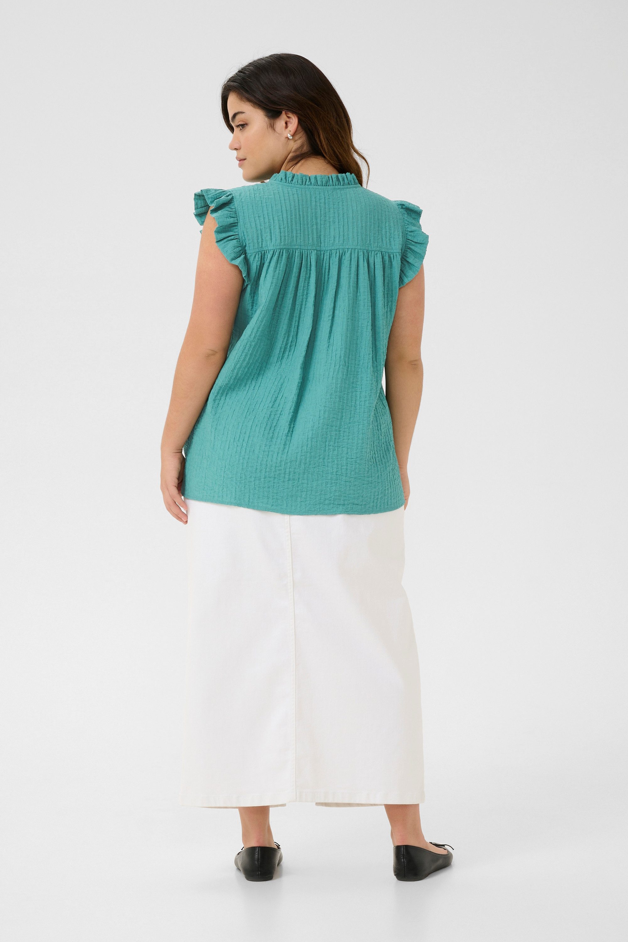 KAFFE Curve Blusentop Ärmellose Bluse KClyana Große Größen – Bild 3 von 5