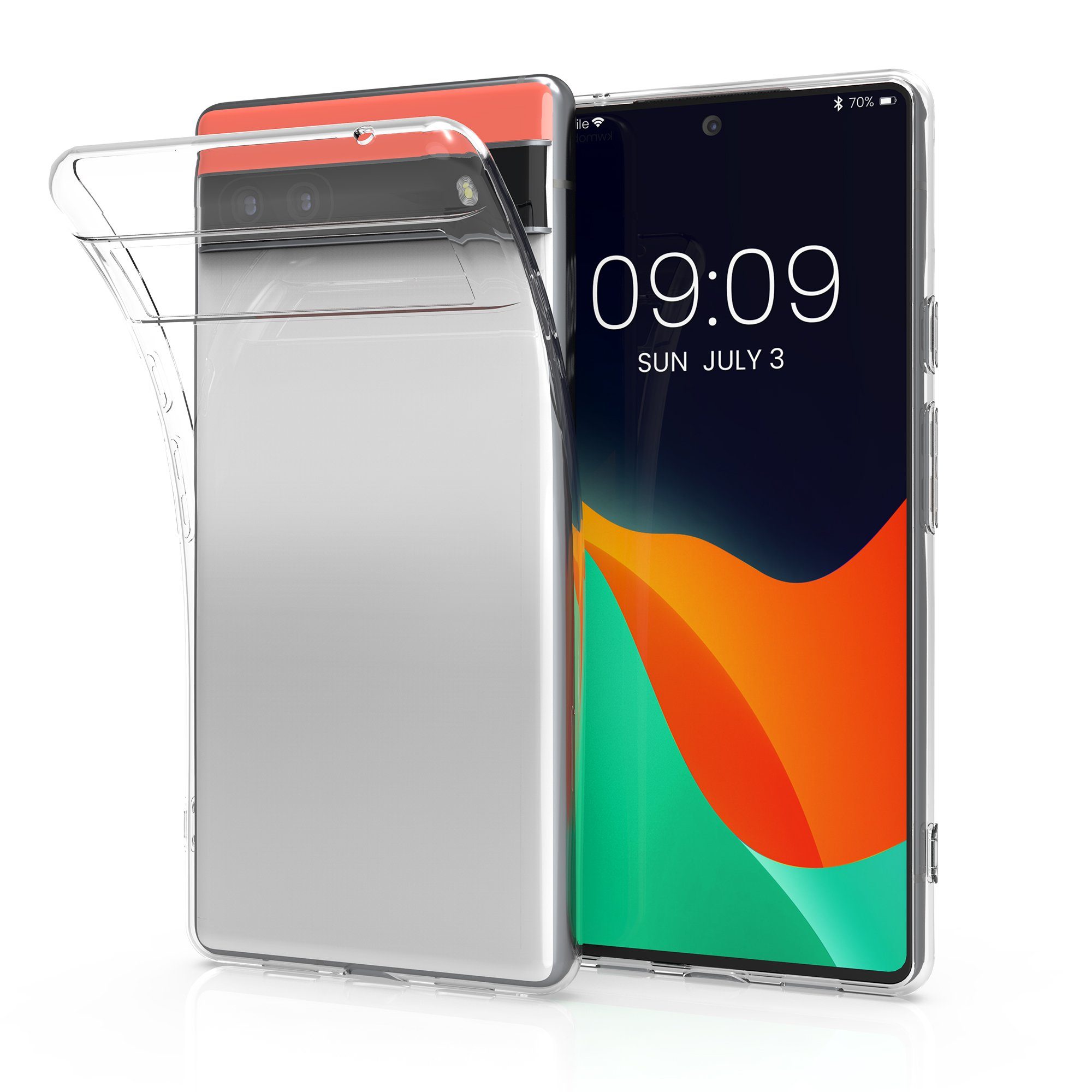 kwmobile Handyhülle Hülle für Google Pixel 6a, Silikon Handyhülle transparent - Handy Case gummiert