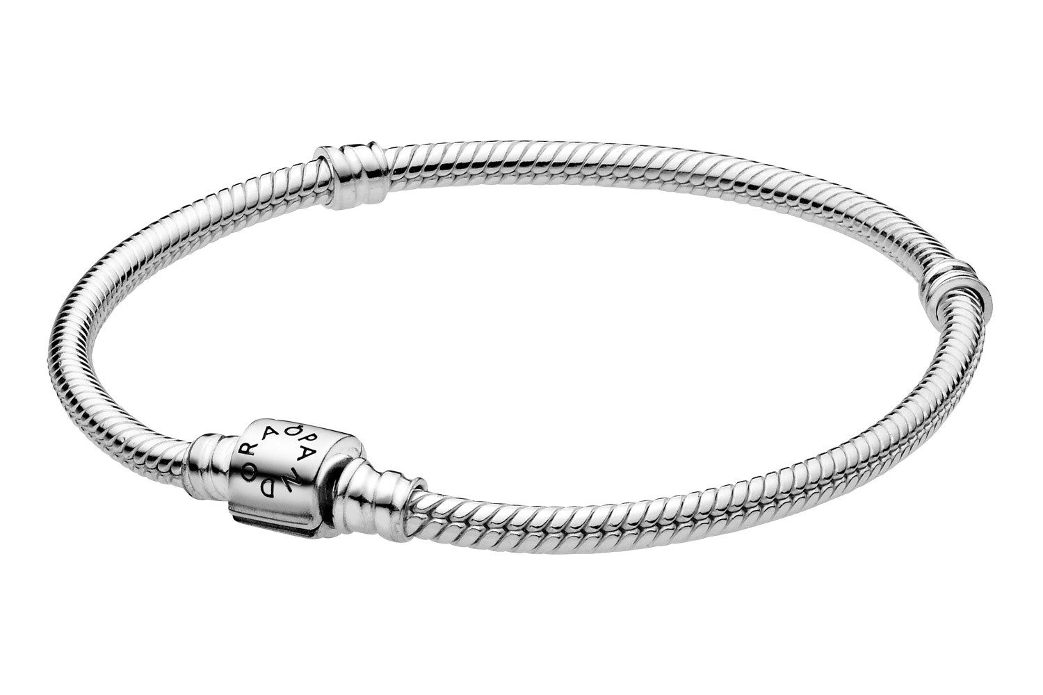 Pandora Gliederarmband Silber Damen-Schlangenkette Moments Barrel Clasp günstig online kaufen