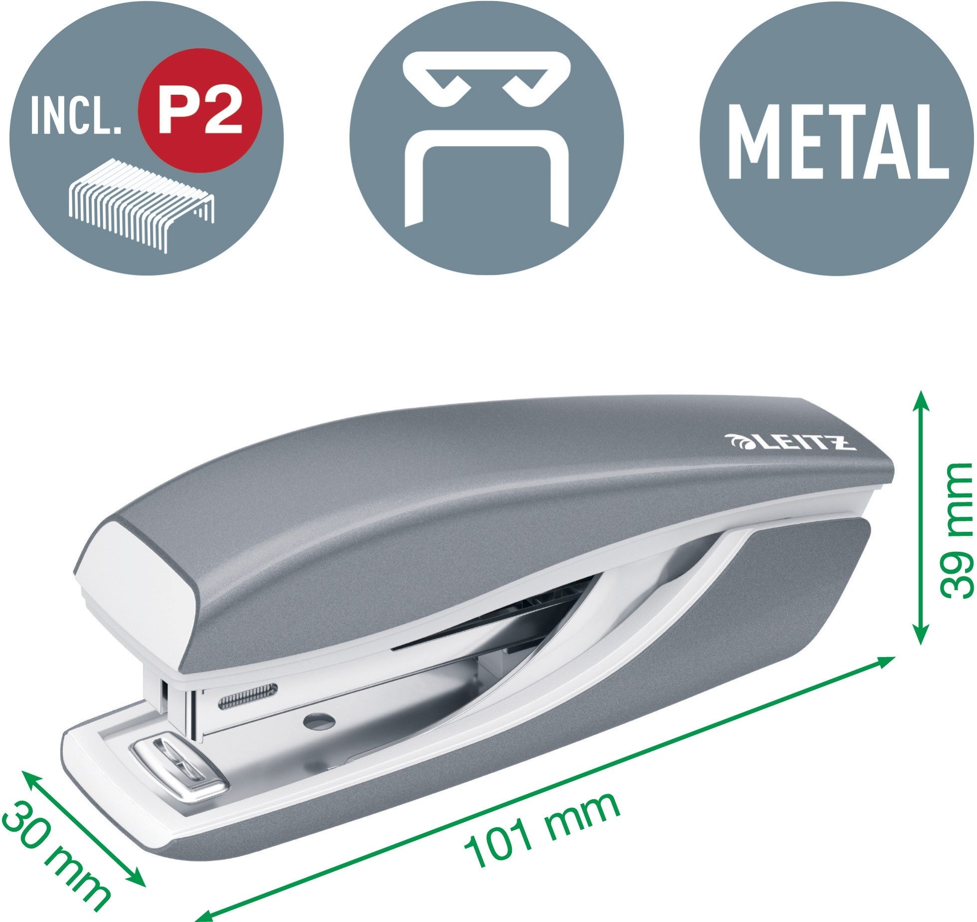LEITZ Tischaufsatz Schreibtisch-Set Nexxt Wow Heftgerät+Locher rot