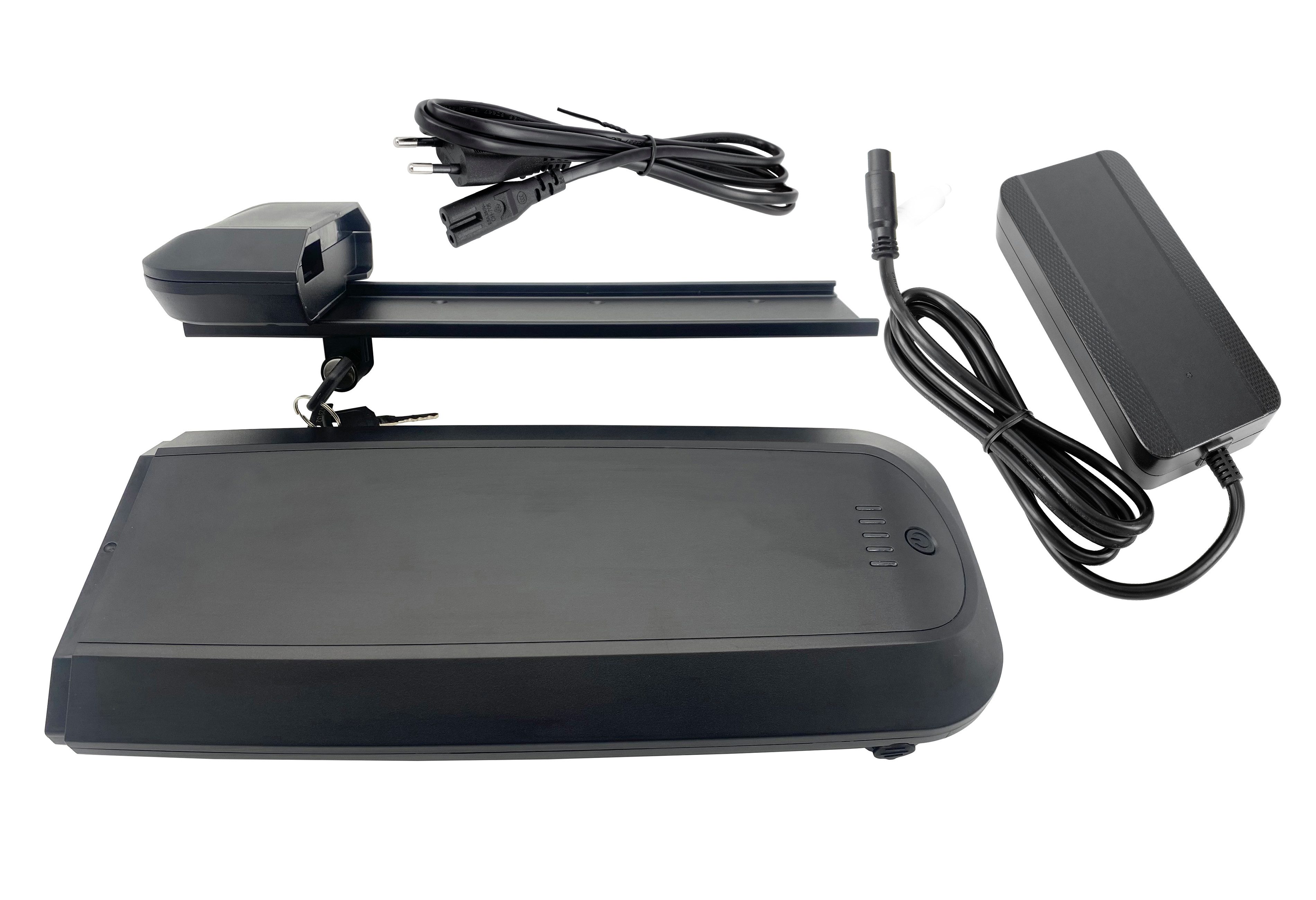 PowerSmart Greenway YJ145 E-Bike Akku Greenway YJ145 für Tretwerk SaoPaulo, Seville 1.5, Sophia 2.0, Sophia 1.0, Mystic, Cloud, Cloud Pro mit Halter Ladegerät Li-ion 14500 mAh (36 V)