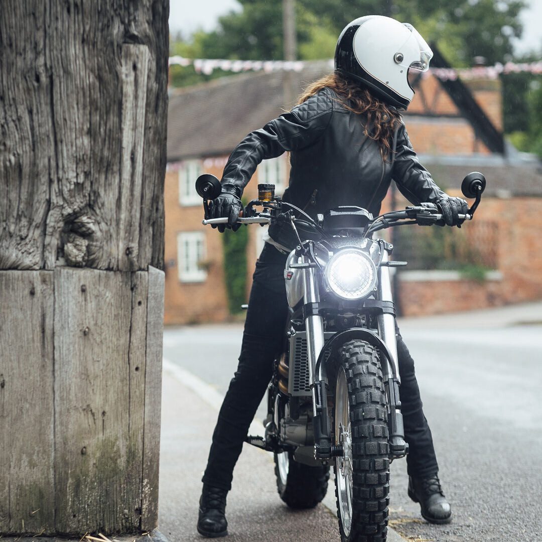 Merlin Motorradjacke Bristol D3O Cafe Damen Motorrad Leder Jacke