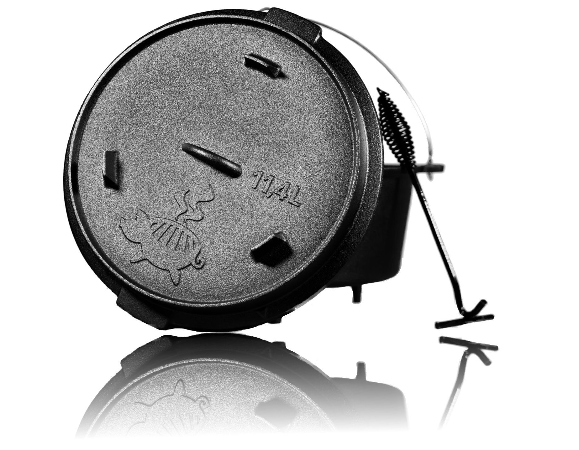 Grillschweine Grilltopf Grillschweine Dutch Oven 12QT mit Füße - kleine Produktionsfehler, Gusseisen (1-tlg)