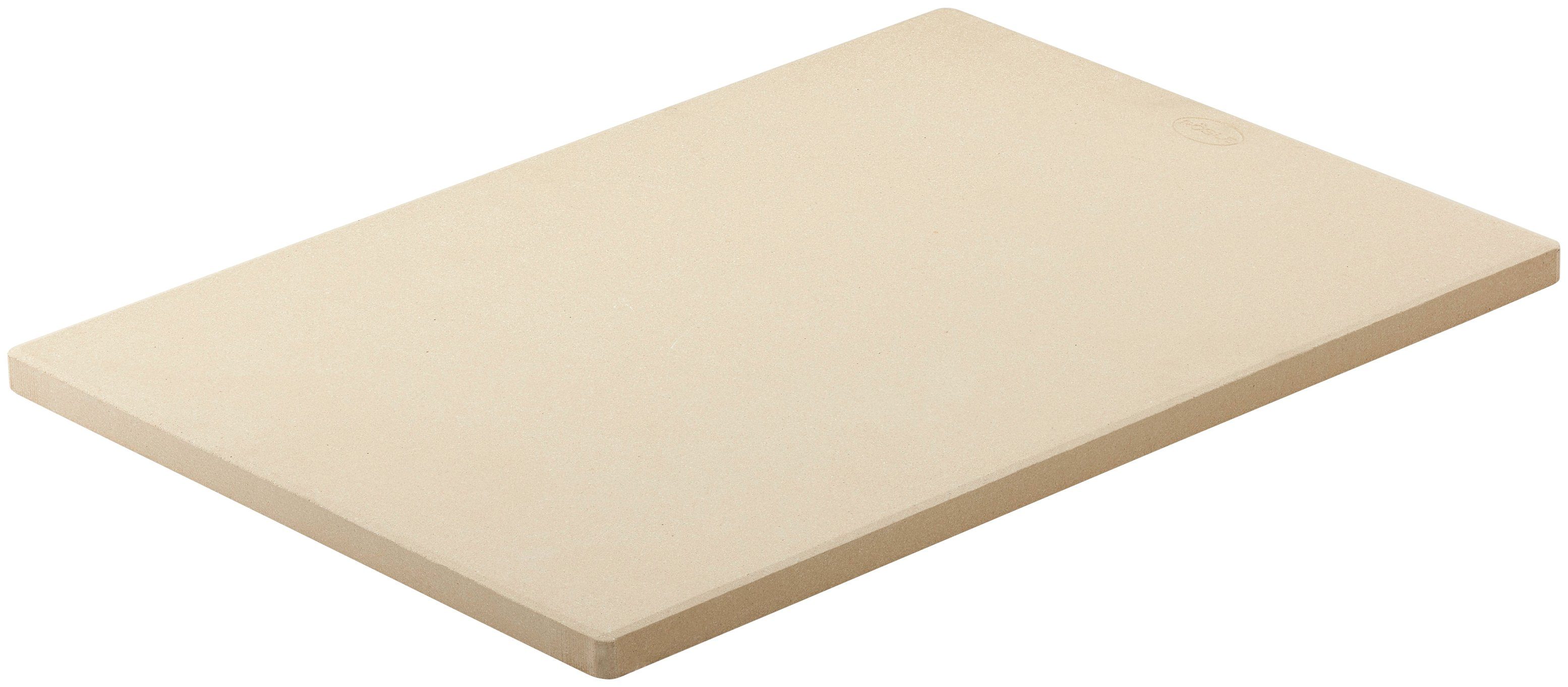 RÖSLE Backstein für Grill und Backofen, 25235, Cordierit, Pizzastein zum Backen von Pizza, Flammkuchen oder Brot, 42x30 cm