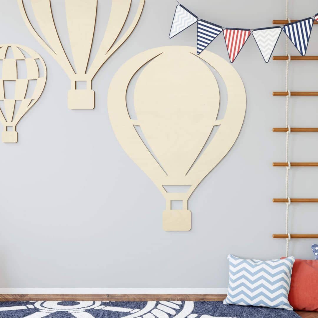K&L Wall Art Holzbild Heißluftballon Poster günstig online kaufen