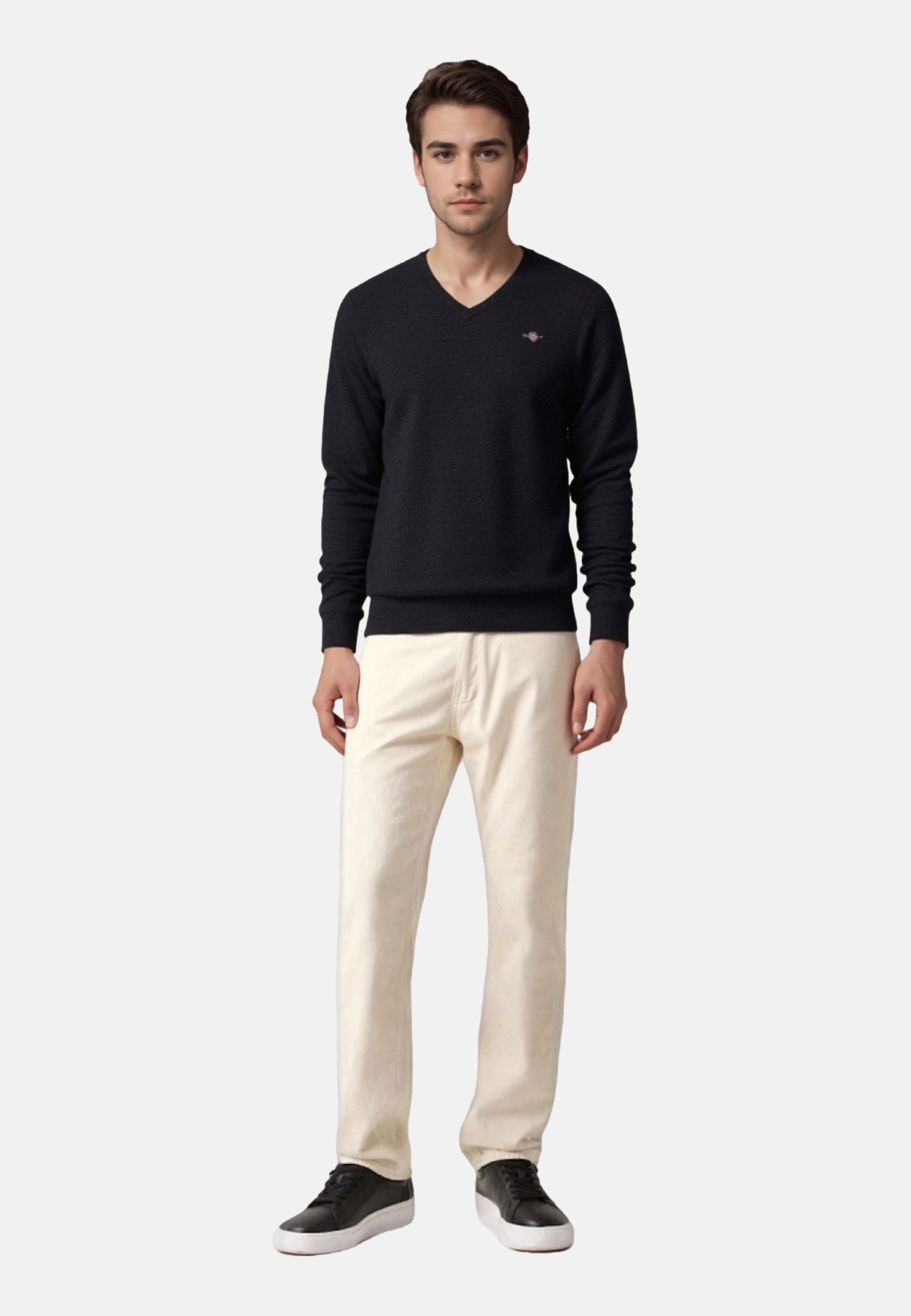 Gant Strickpullover Pullover Strickpullover V-Neck (1-tlg) günstig online kaufen