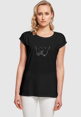 Merchcode T-Shirt Merchcode Damen Ladies Love 2 Extended Shoulder Tee (1-tlg)