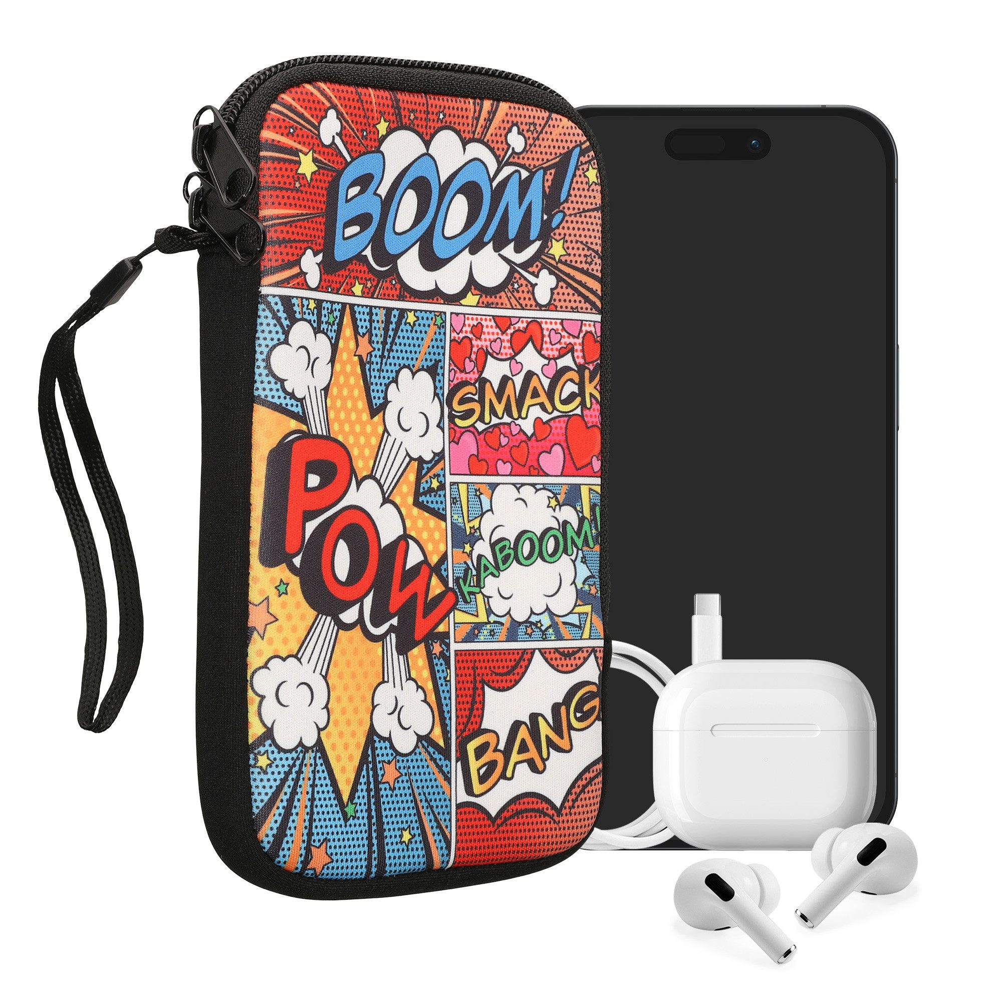 kwmobile Handytasche Handytasche für Smartphones XL - 6,7/6,8" (1-tlg), Neopren Handy Tasche Hülle Cover Case Schutzhülle