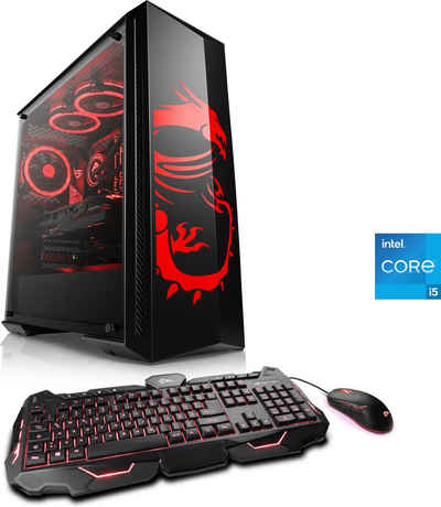 CSL HydroX V25117 MSI Dragon Advanced Edition Gaming-PC (Intel® Core i5 11400F, MSI GeForce RTX 3050, 16 GB RAM, 500 GB SSD, Wasserkühlung)