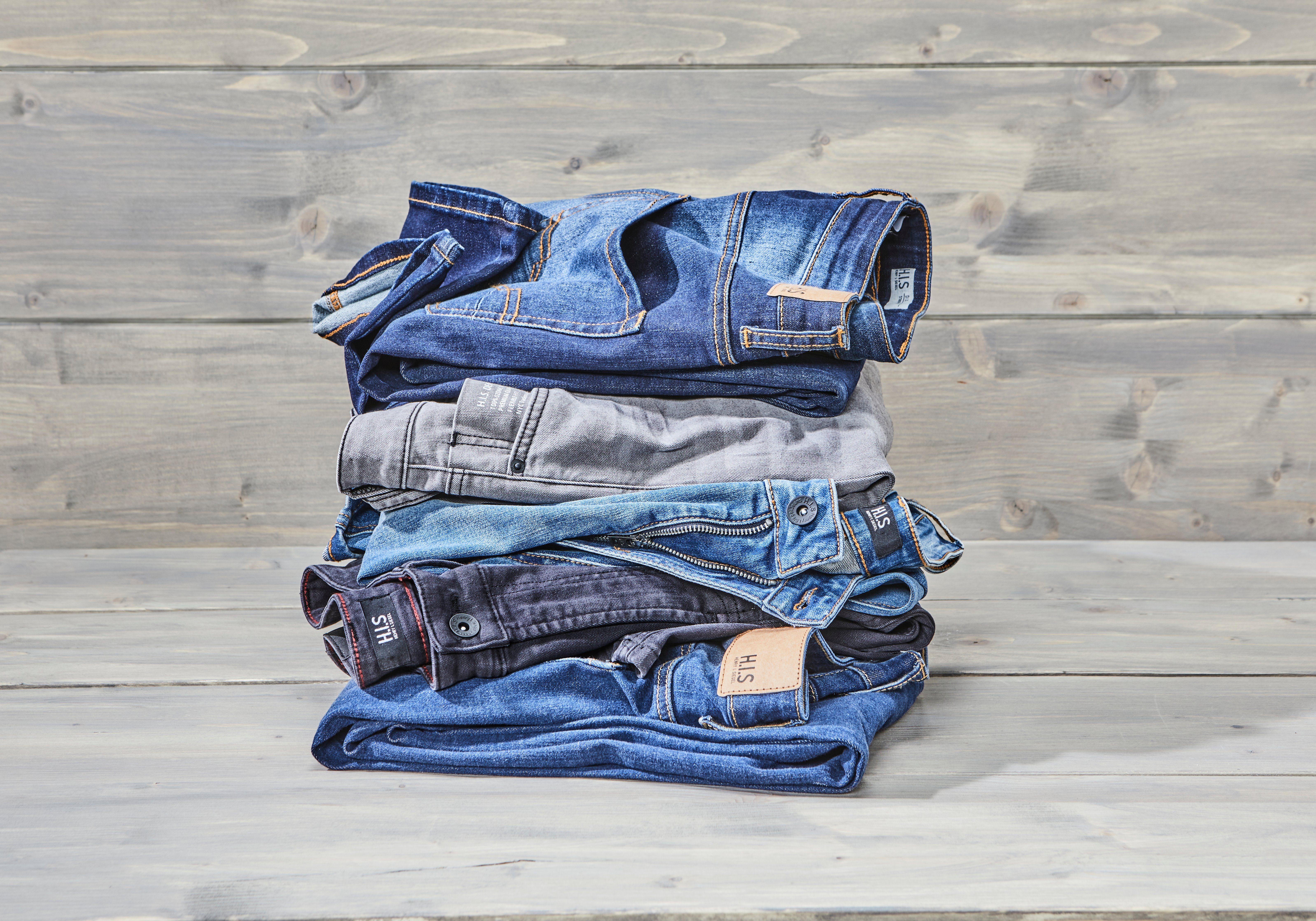 Herren Jeans H.I.S Slim-fit-Jeans FLUSH Ökologische, wassersparende Produktion durch Ozon Wash