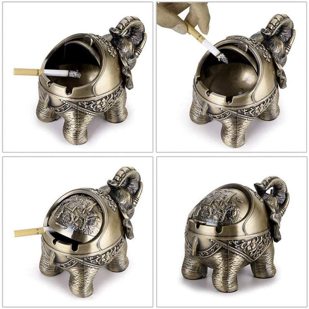 Elefant mit Jormftte Deckel-Elefanten-Form Aschenbecher Aschenbecher,