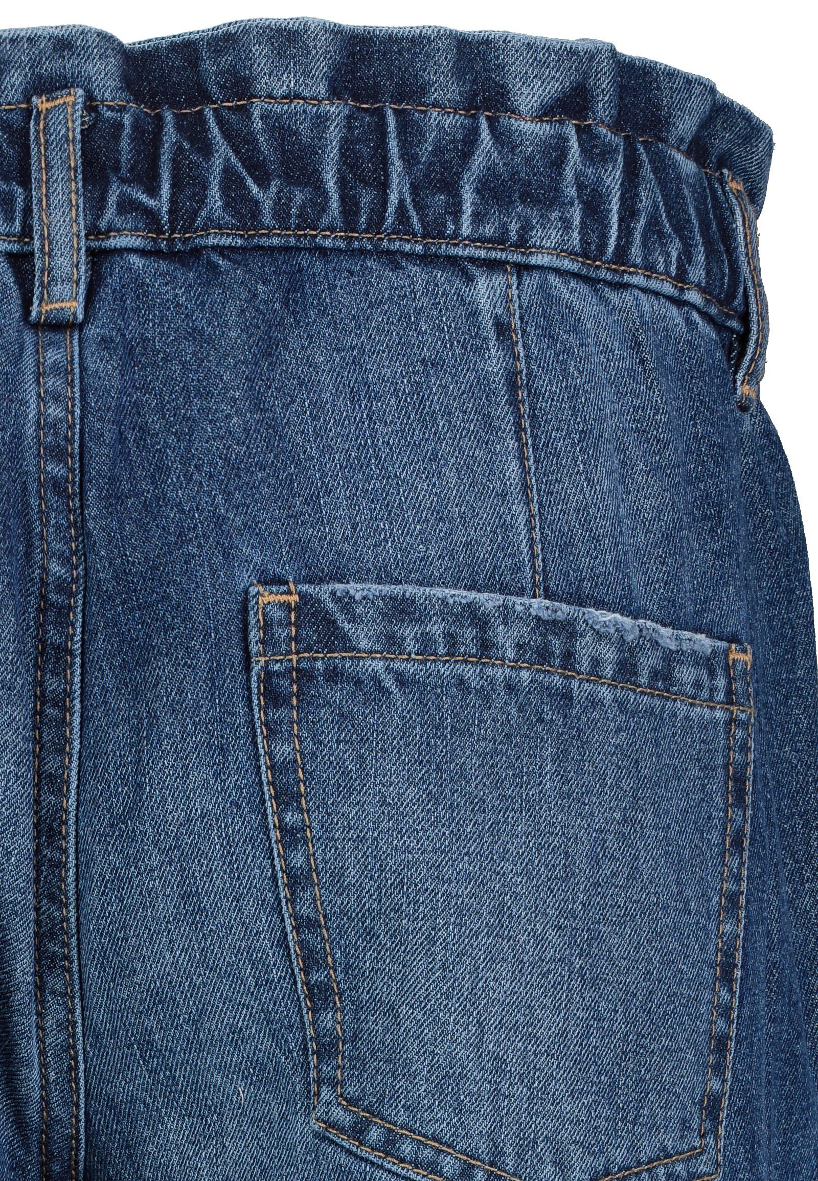 SUBLEVEL High-waist-Jeans Paperbag Jeans Denim middle-blue