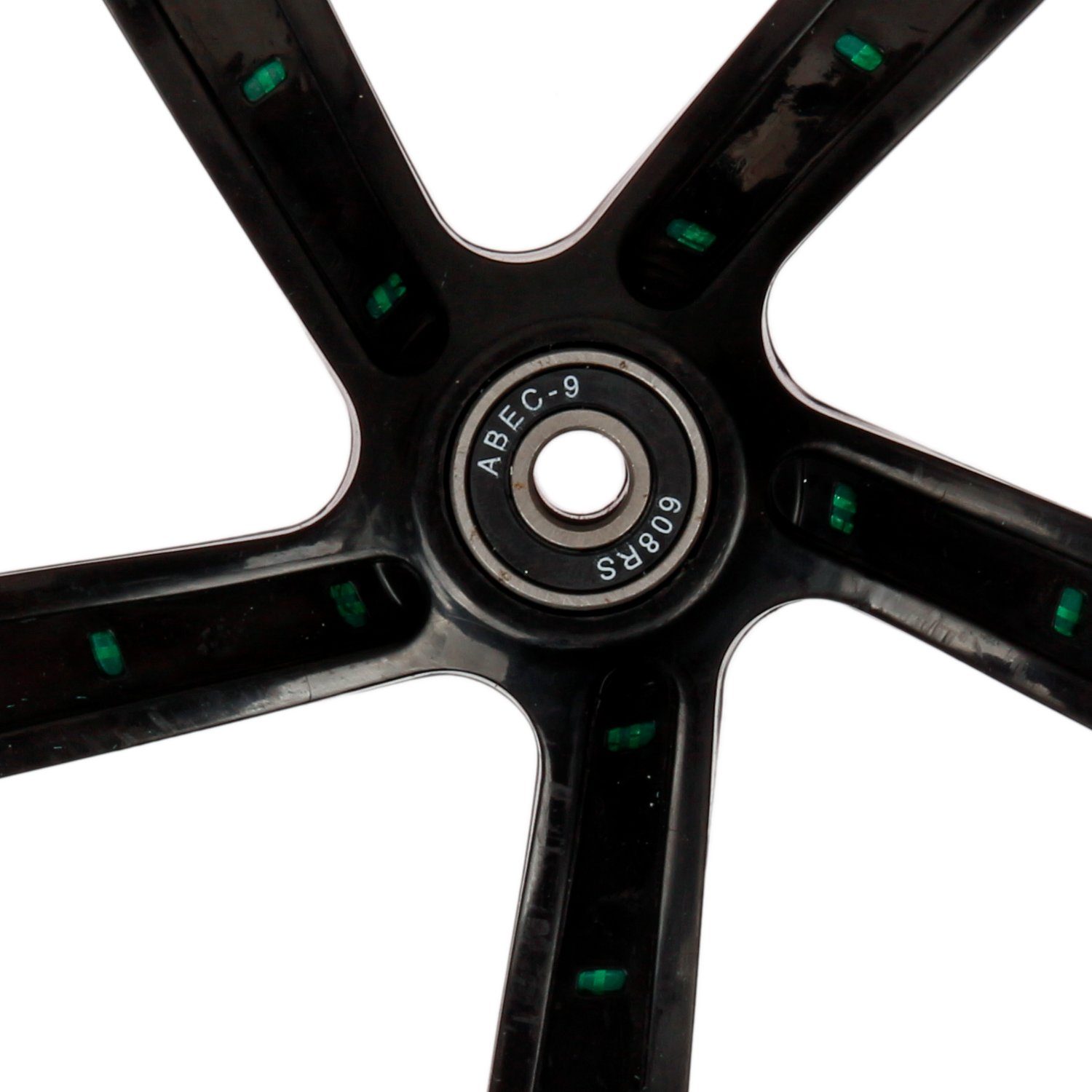 Rollen-Set schwarz mit 200x30mm Mach1 mit Ohne Kickscooter 2 oder Wheel Stück LED Cityroller Big LED
