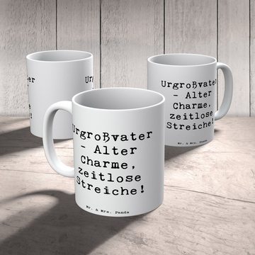 Mr. & Mrs. Panda Tasse Charme Urgroßvater - Weiß - Geschenk, Vatertag, Tasse, Büro Tasse, Om, Keramik, Brillante Bedruckung