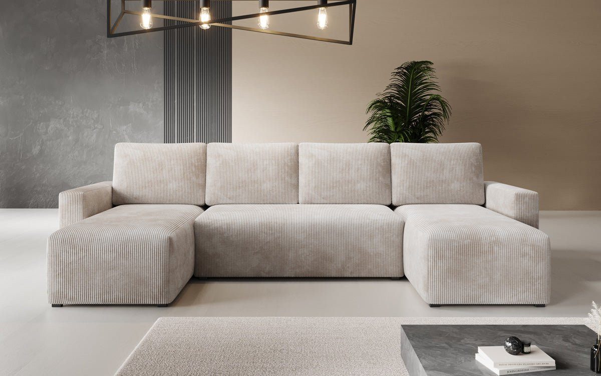 Luxusbetten24 Schlafsofa Designer Sofa Melva U, günstig online kaufen