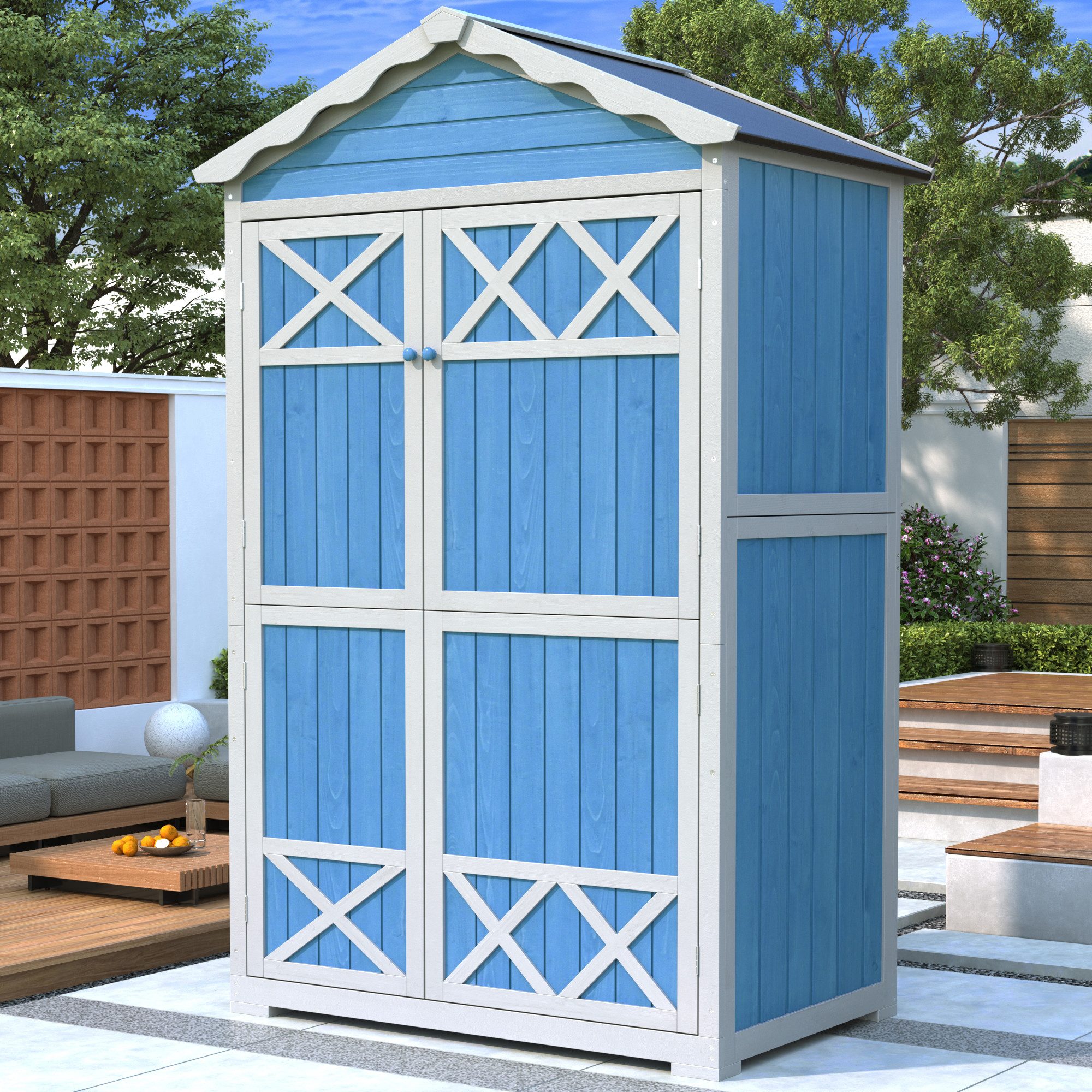 HAUSS SPOLE Geräteschrank Gartenmöbel Aufbewahrungsschuppen, Werkzeughaus günstig online kaufen