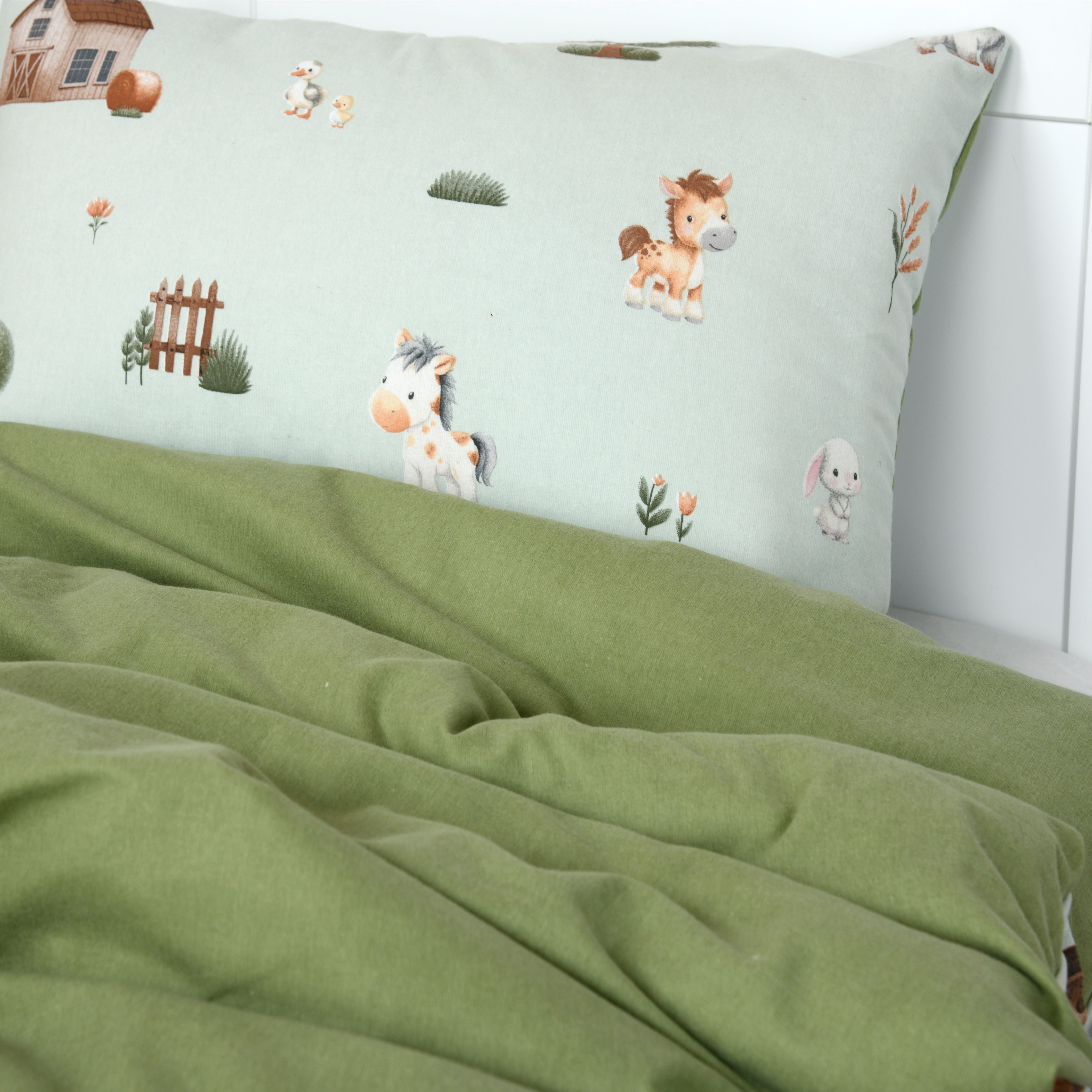Baby Best Babybettwäsche Bauernhof, Flanell, 2 teilig, Wendebettwäsche – Bild 4 von 5