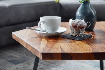 KADIMA DESIGN Couchtisch Sheesham-Holztisch in modernem Hexagon-Design, eleganter Stil
