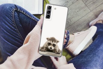 MuchoWow Handyhülle Waschbär - Tiere - Jungen - Mädchen, Phone Case, Handyhülle Samsung Galaxy S21 Plus, Silikon, Schutzhülle