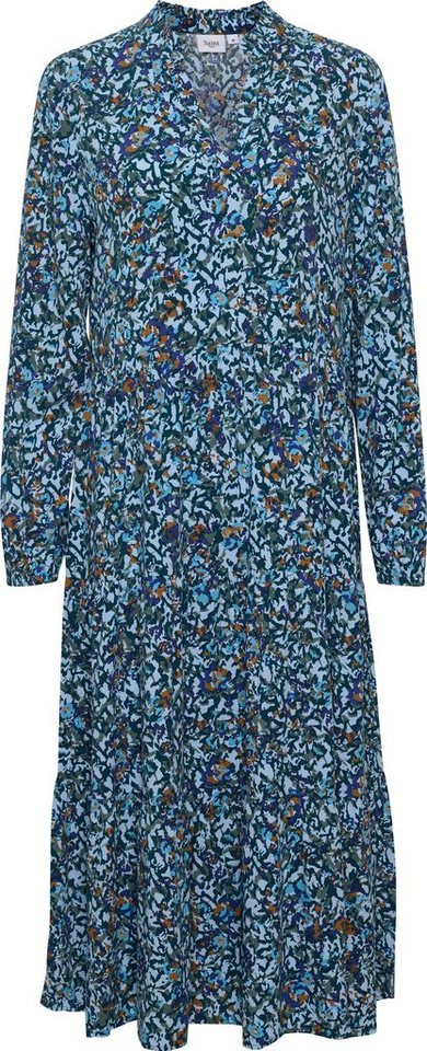 Saint Tropez Sommerkleid EdaSZ Maxi Dress mit Volant, Hochwertige und  nachhaltige Viskosequalität
