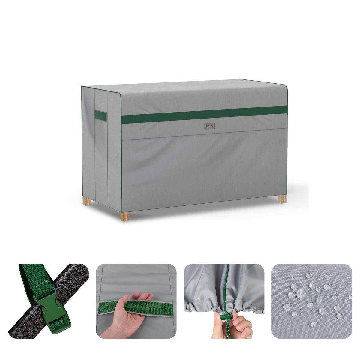 Sekey Gartenmöbel-Schutzhülle Gartenmöbel Abdeckungen Wasserdicht, aus 210D Oxford, Abdeckungen, Geeignet für 123 x 60 x 74 cm Poly Rattan