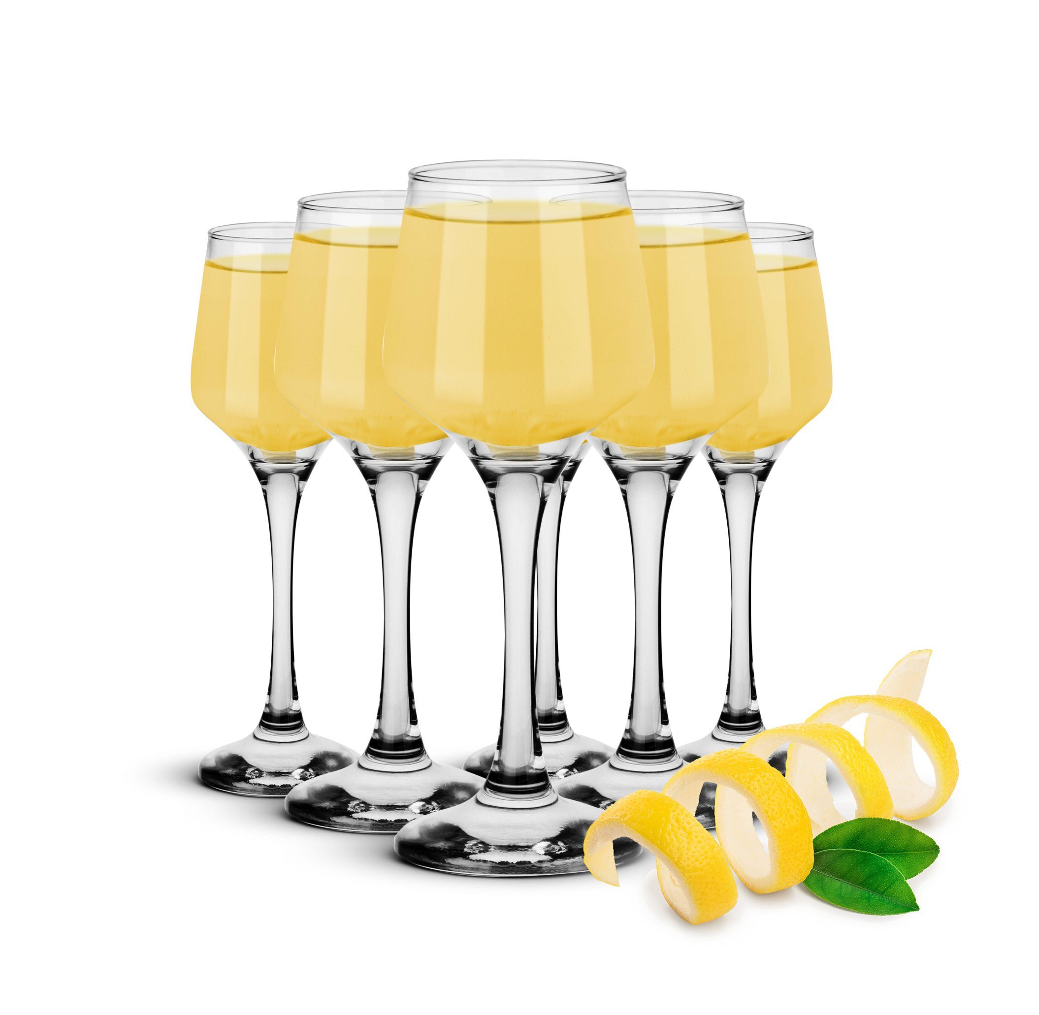 Sendez Likörglas 6 Likörgläser 75ml Schnapsgläser Aperitif Tequilagläser Obstlerglas, Glas