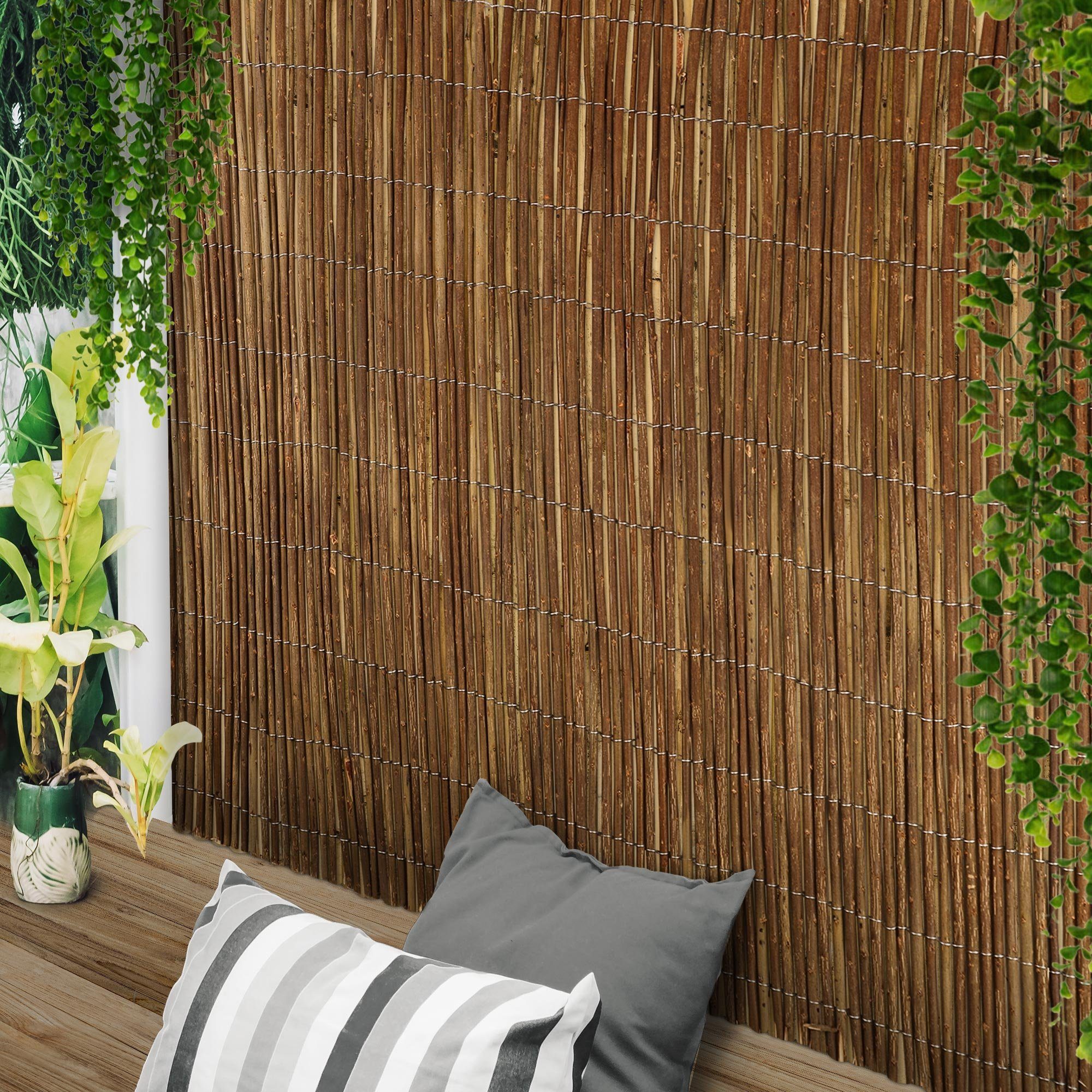 Sol Royal Sichtschutzzaunmatten Weidenmatte Sichtschutz für Balkon Zaun Weide SolVision W79, 90x300cm, Leichte Montage Balkonsichtschutz für Terrasse & Garten Weidenzaun