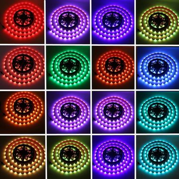 ECSEE LED-Streifen, 10M(2tlgx5M) RGB 5050 SMD LEDs selbstklebend