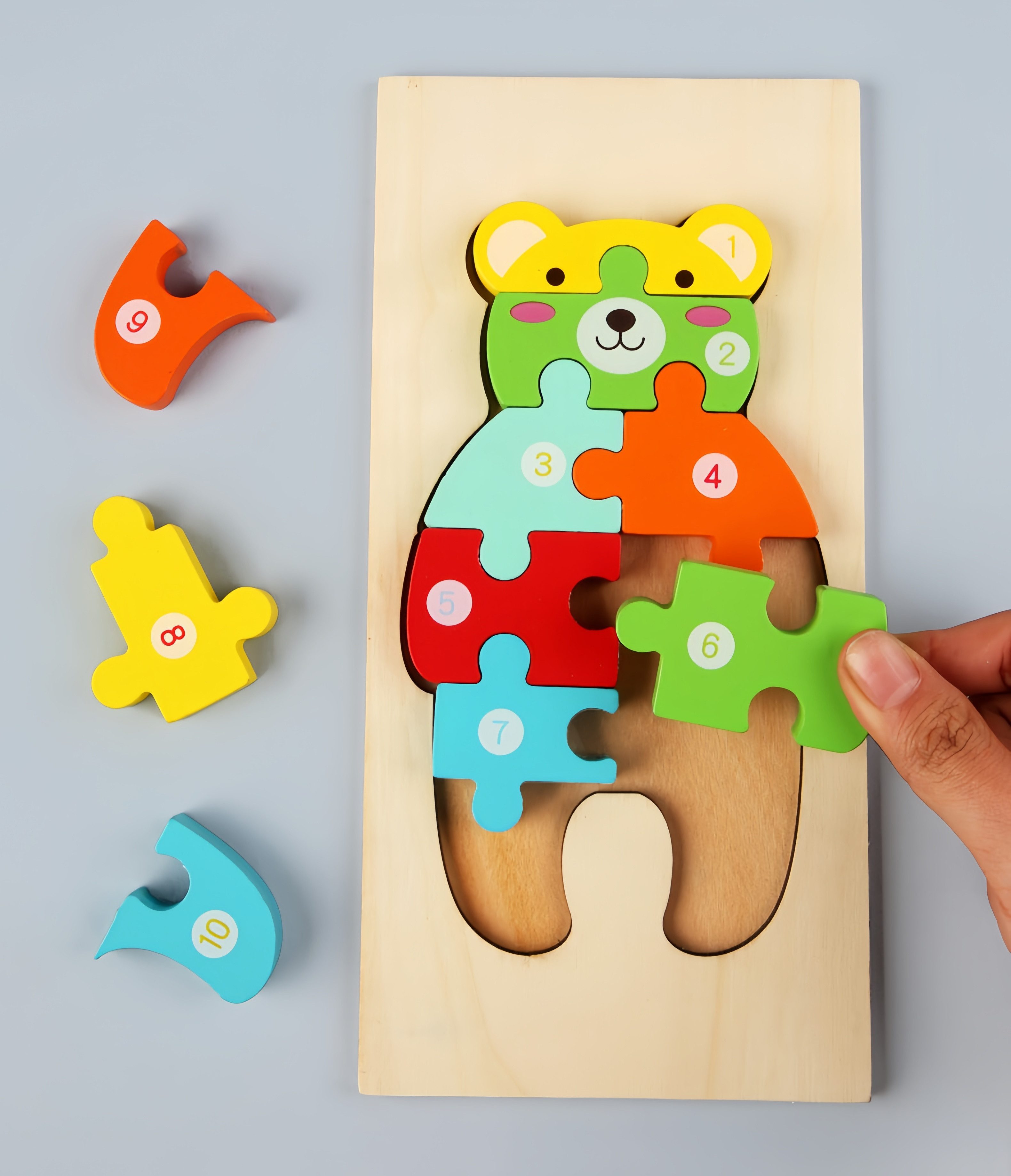FOUORTUNATE-BEE Lernspielzeug Montessori-Puzzle für Kinder ab 3 Jahren, 4-teiliges Lernspielzeug (4-St), Frühes Lernspiel & Geschenk für Jungen und Mädchen ab 3 – Bild 3 von 5