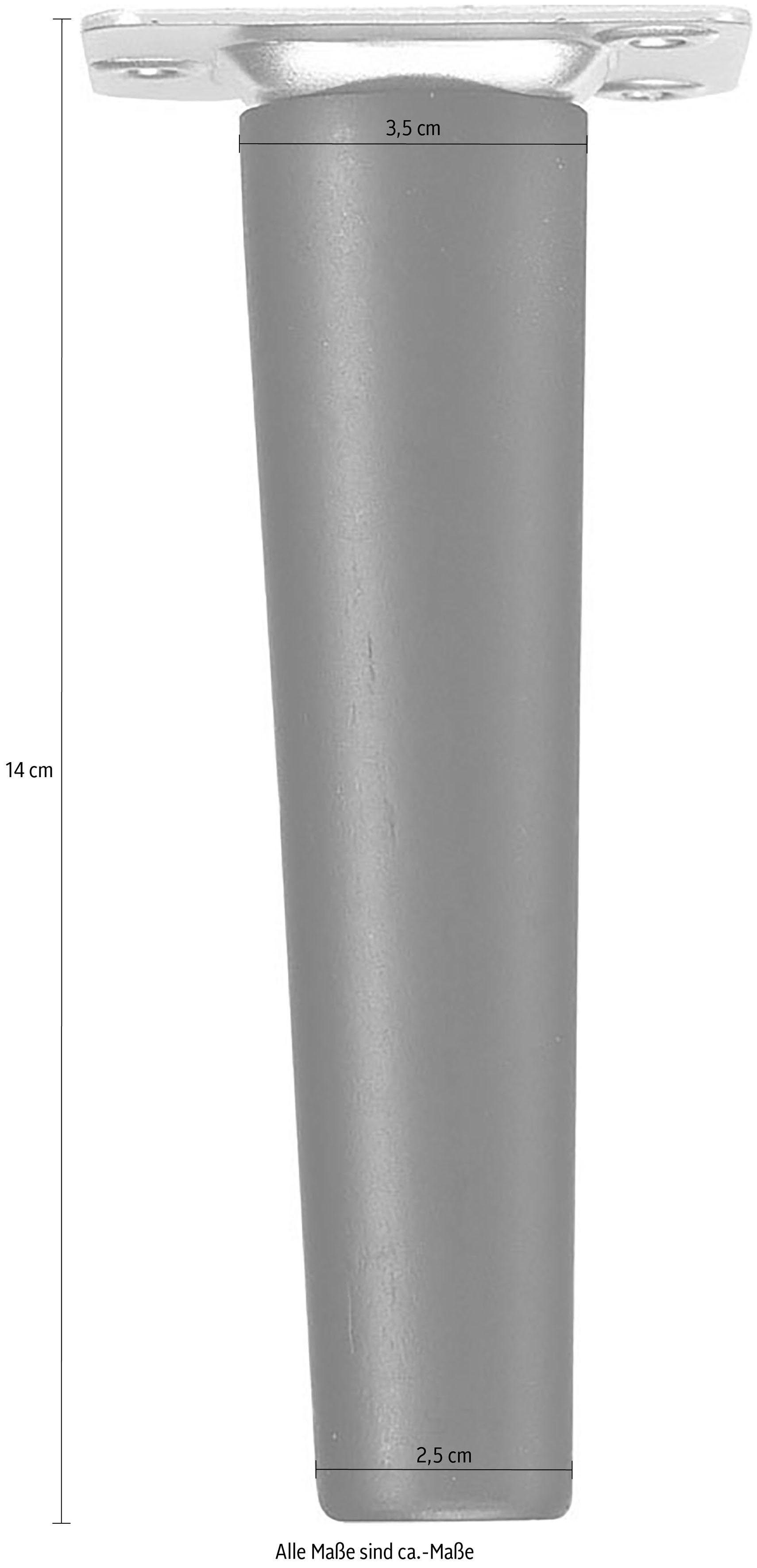 Hammel Furniture Möbelfuß Mistral Bein, Stützfuß, (6 stk), Holz, in mehreren Farben, Höche: 14 cm
