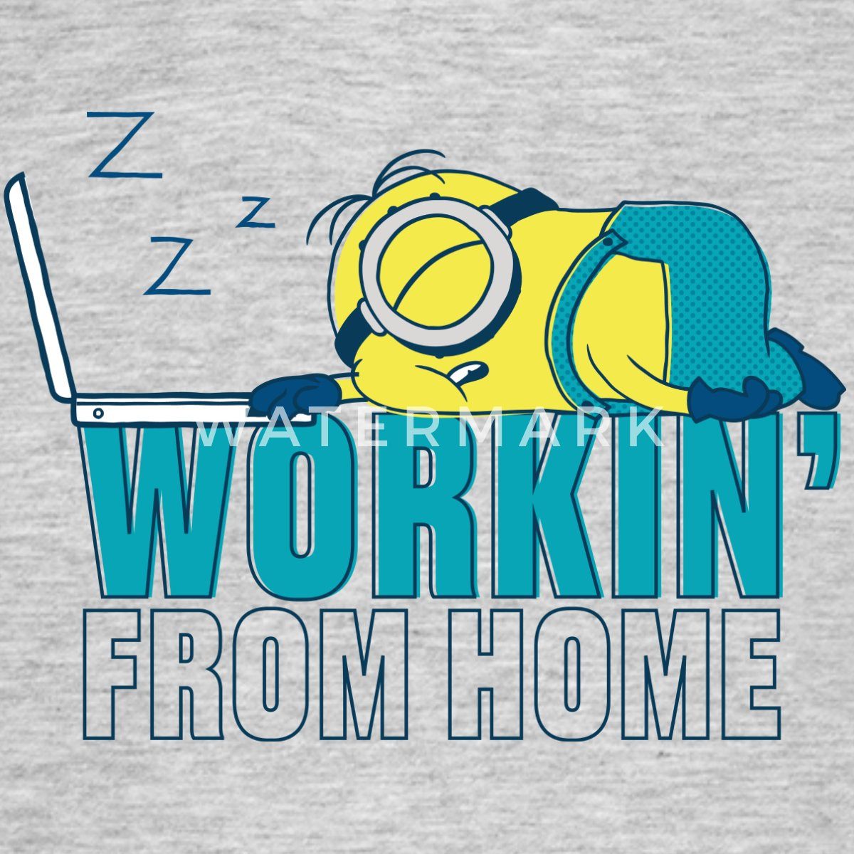 Spreadshirt T-Shirt Minions Stuart Homeoffice Despicable Me Männer T-Shirt (1-tlg)