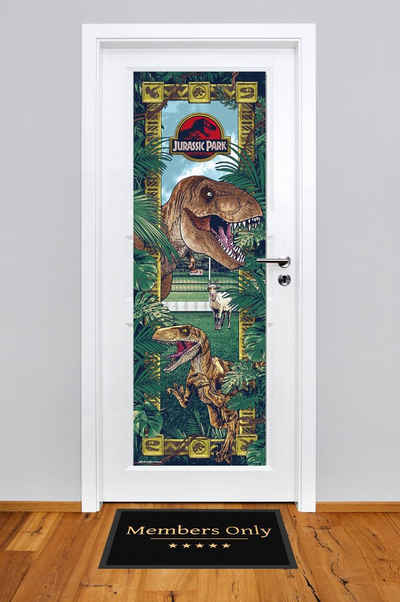 empireposter Poster Riesiges Jurassic Park Türposter Dinosaurier Format 158 x 53 cm