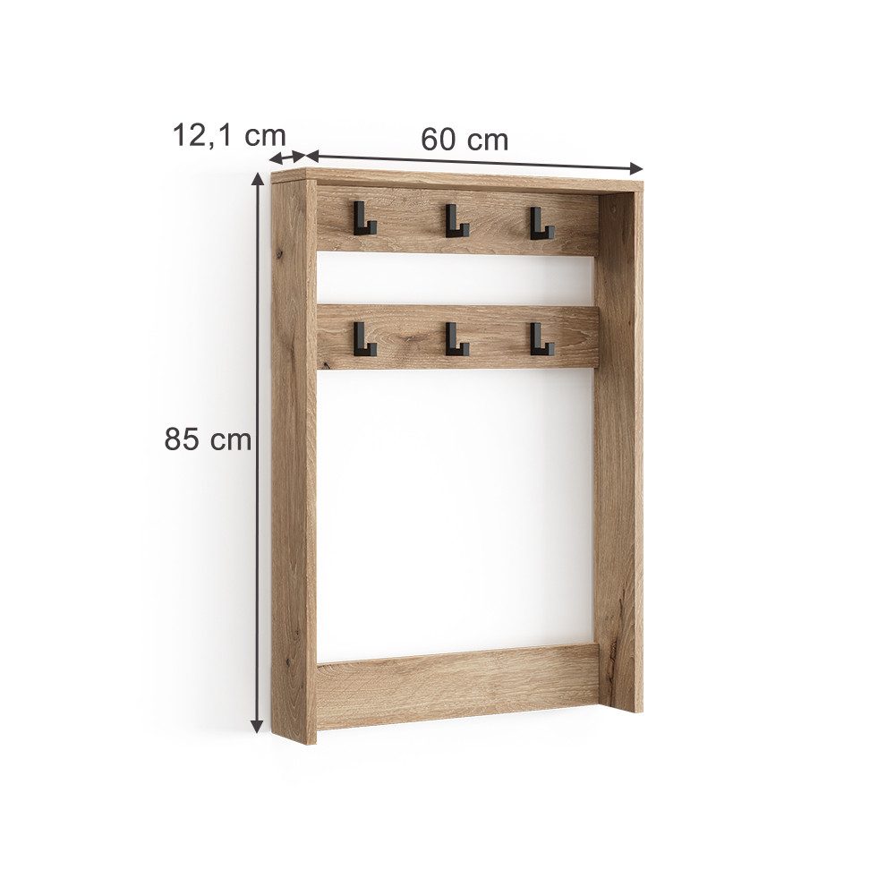 Vicco Garderobenschrank Eliza, Viking Oak, 60 x 85 cm (1-St)
