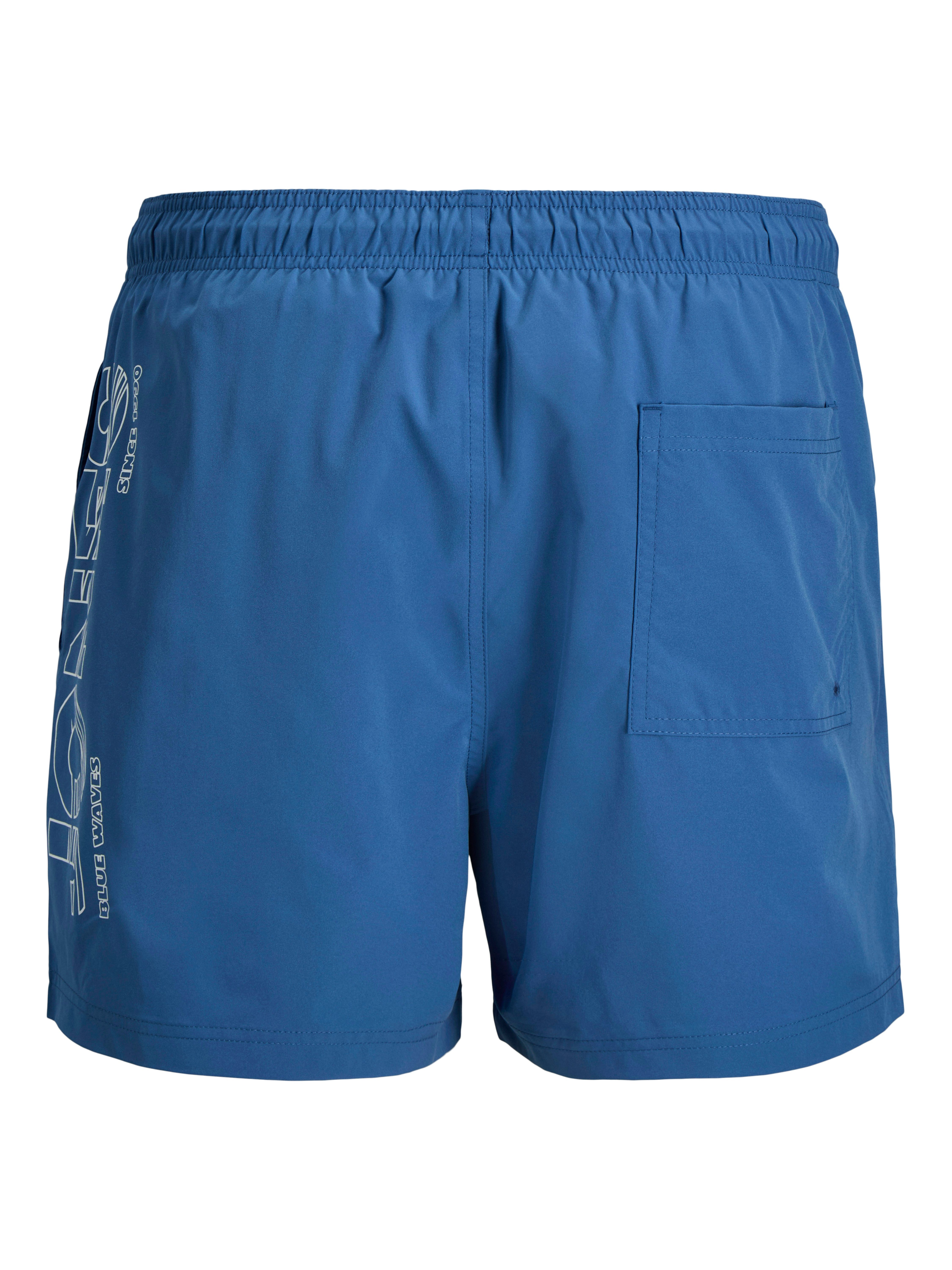 Jack & Jones PlusSize Badeshorts JPSTMAUI WAVE LOGO SWIM SHORTS SN PLS Kunstfaser, mit elastischem Bund, normal geschnitten