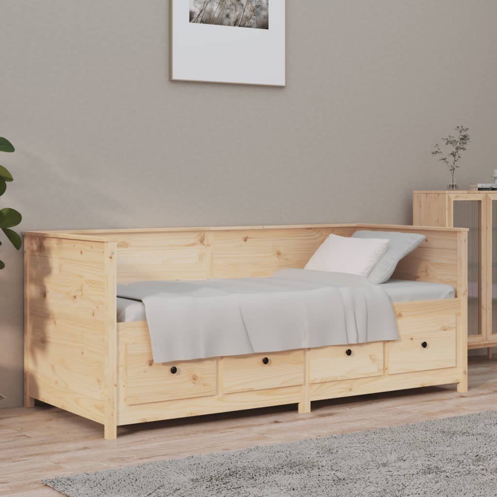 vidaXL Bett Tagesbett 75x190 cm Massivholz Kiefer