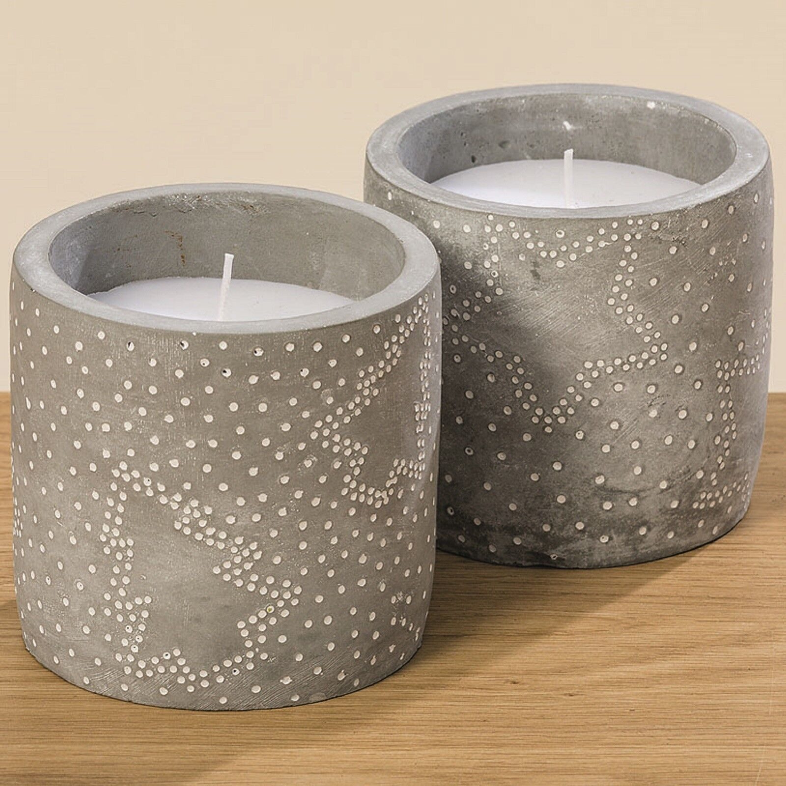 Windlicht Kerzentopf Windlicht Beton H 11 cm Ø 11 cm Stückpreis