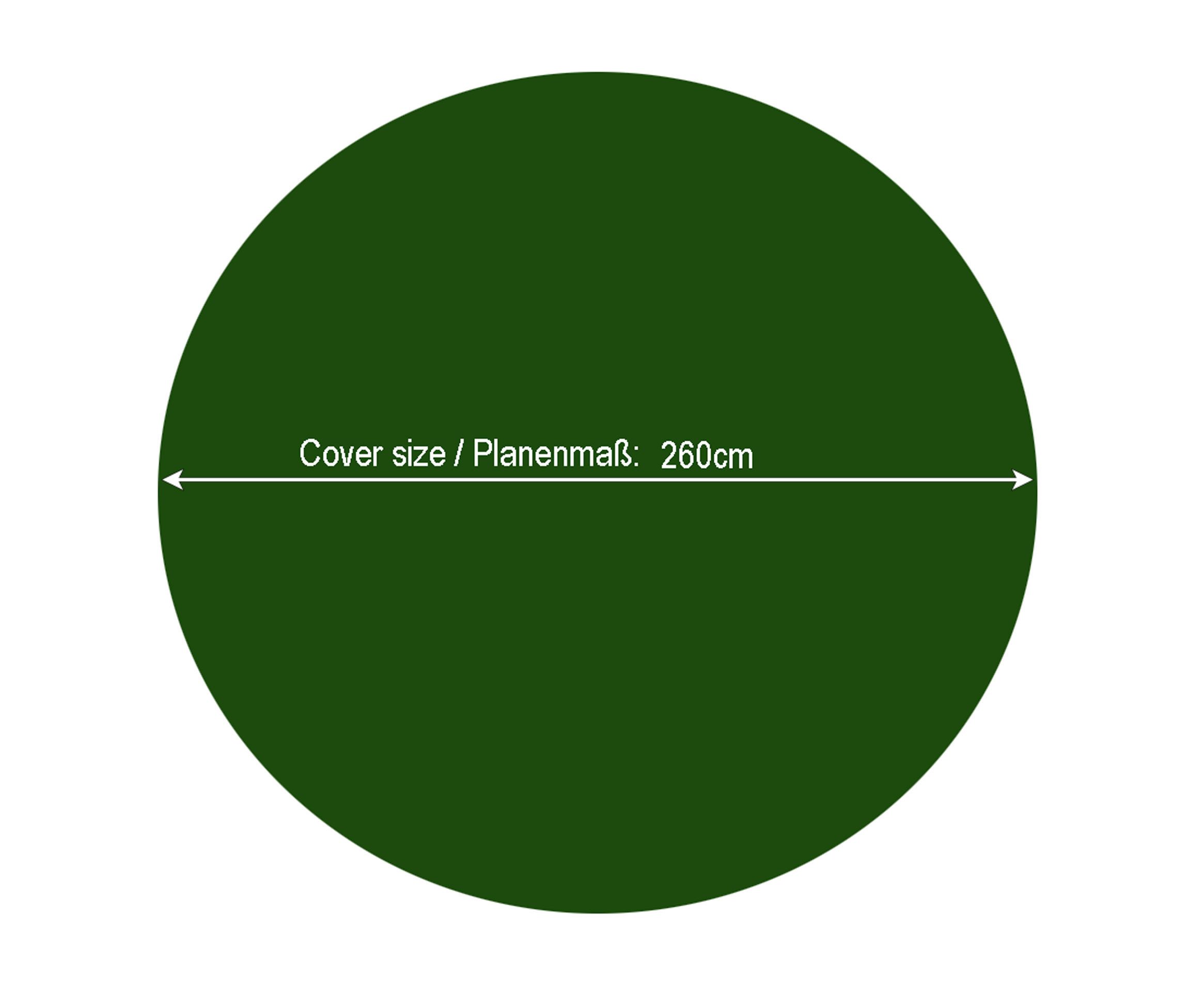 Quick Star Pool-Abdeckplane Rund 200g/m², Sommer & Winter Poolabdeckung, UV-Resistent