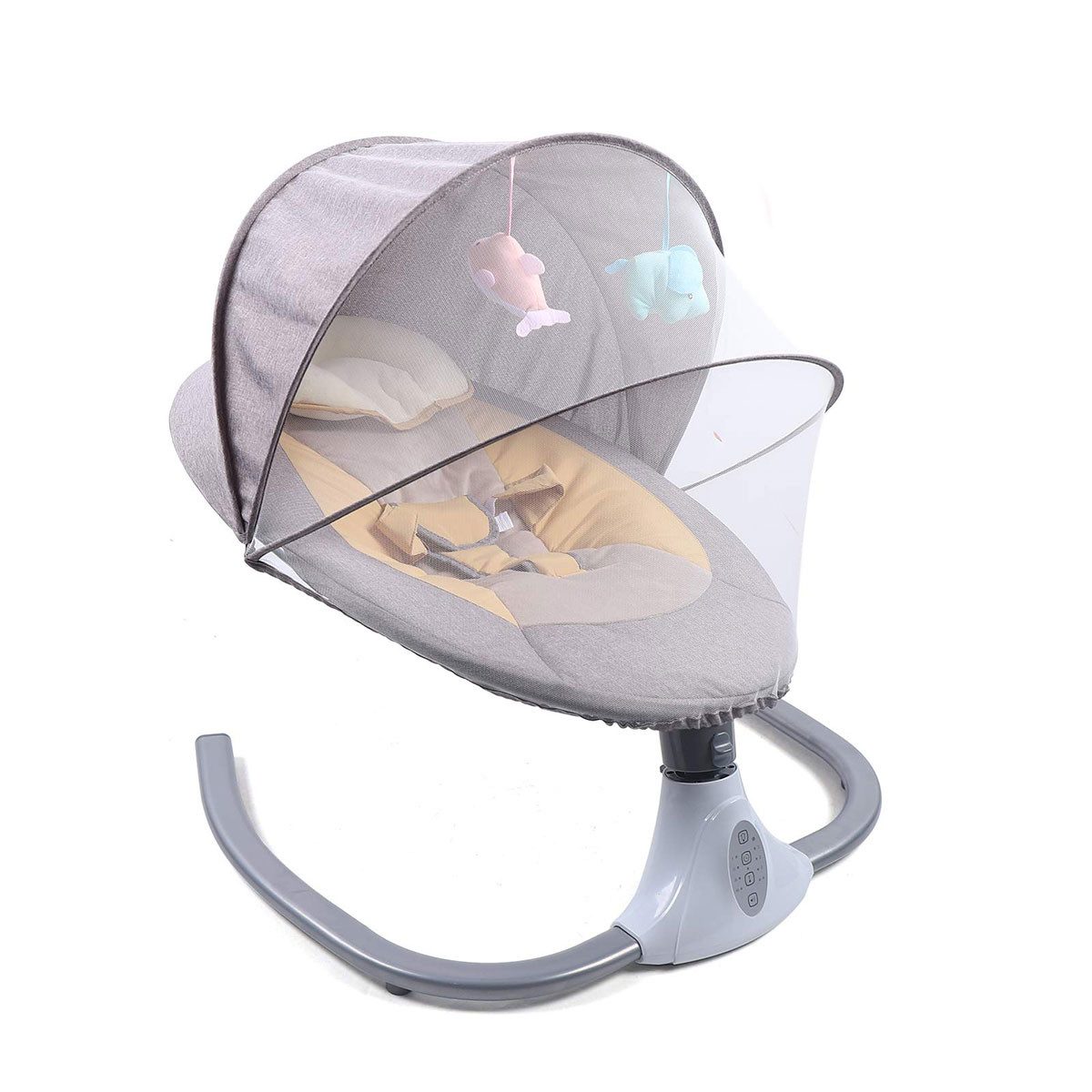 DOPWii Babyschaukel Elektrischer Baby-Schaukelstuhl, faltbare Baby-Schaukel, mit Bluetooth-Musik, 4 Geschwindigkeiten Schaukelbereich