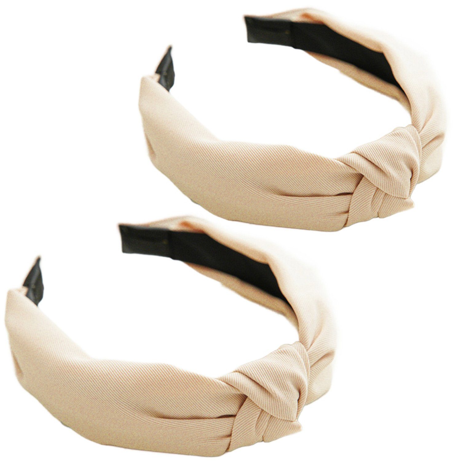 MAGICSHE Stirnband 2 geknotete Stirnbänder in 4 modischenklassischen Farben Khaki